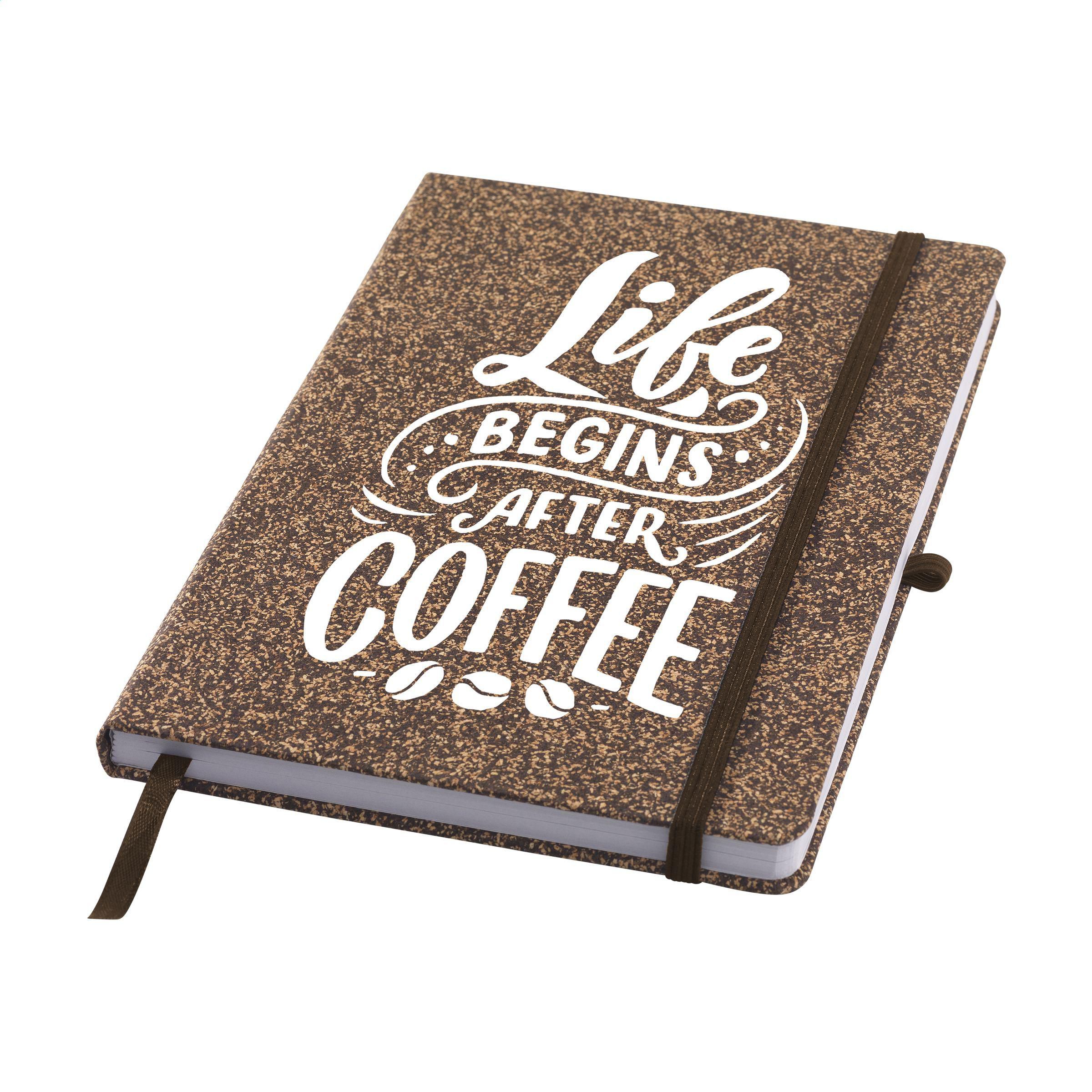 Vue 3 de CoffeeGround Cork Notebook A5 carnet de notes