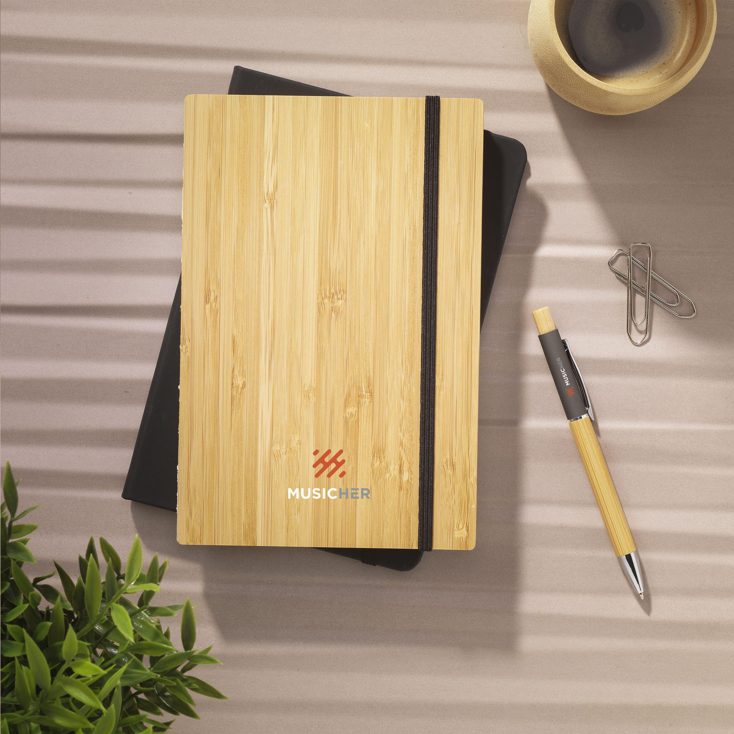 Vue 8 de Bamboo Journal Naked Spine Notebook A5 carnet de notes