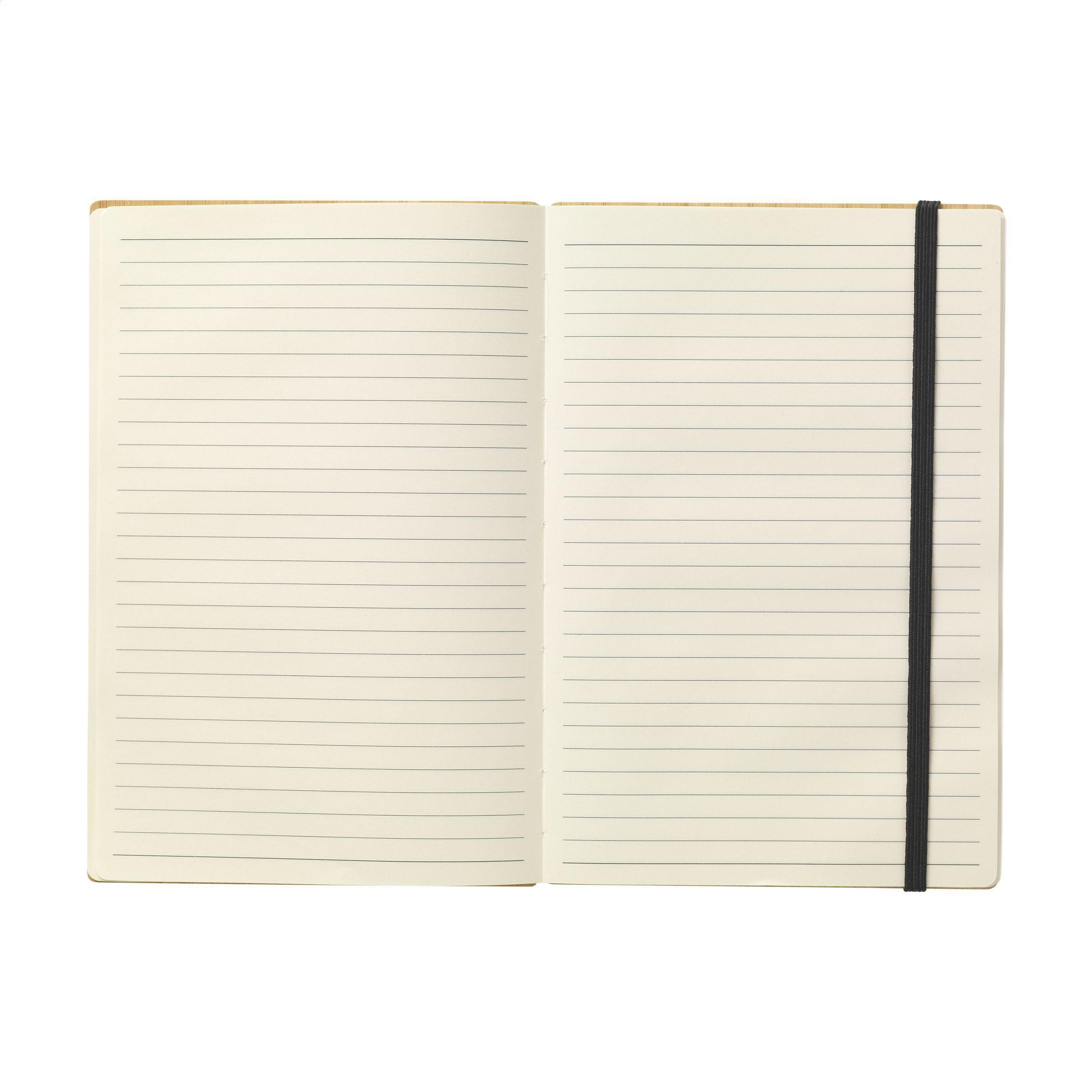 Vue 4 de Bamboo Journal Naked Spine Notebook A5 carnet de notes