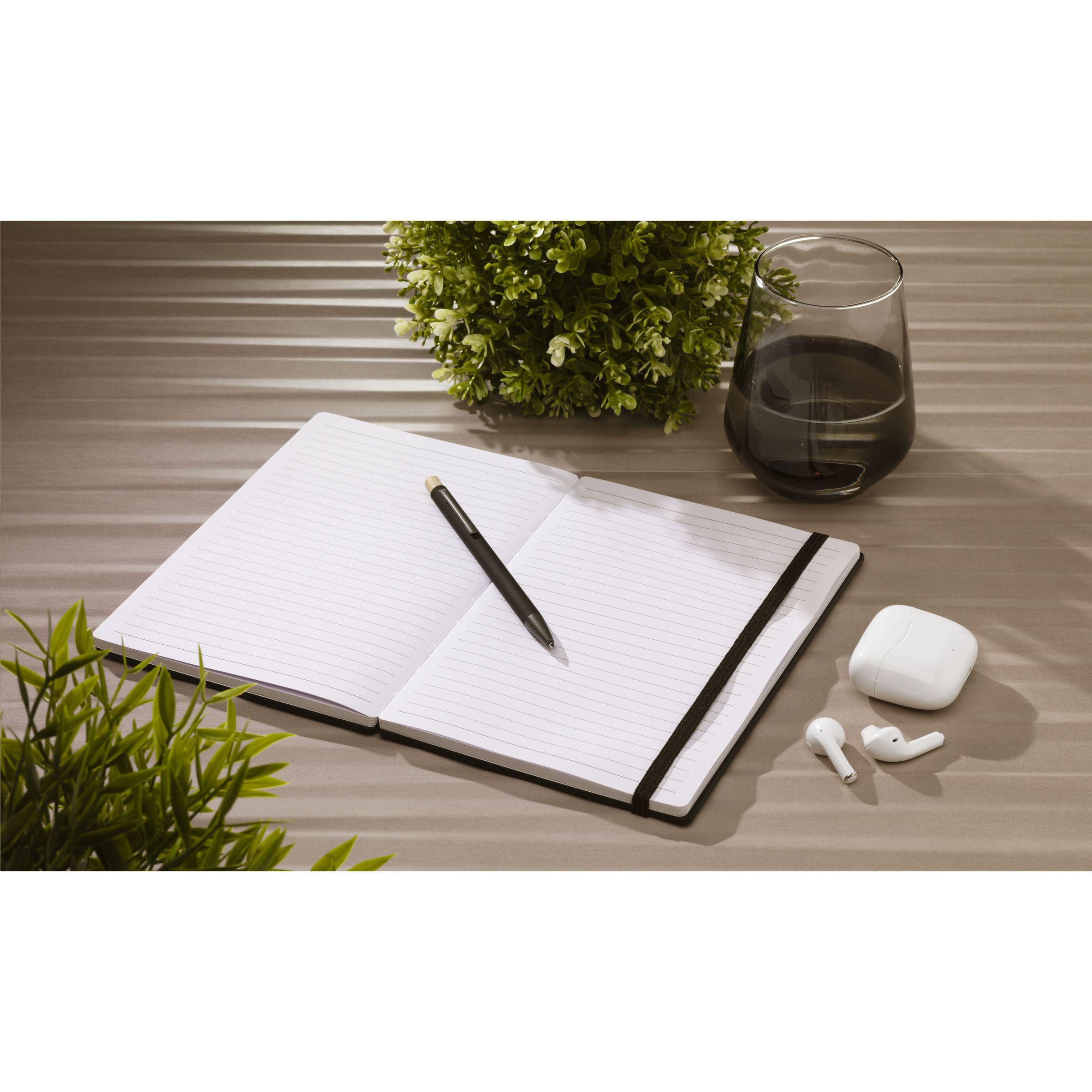 Vue 9 de Bamboo Journal Naked Spine Notebook Black A5 carnet de notes