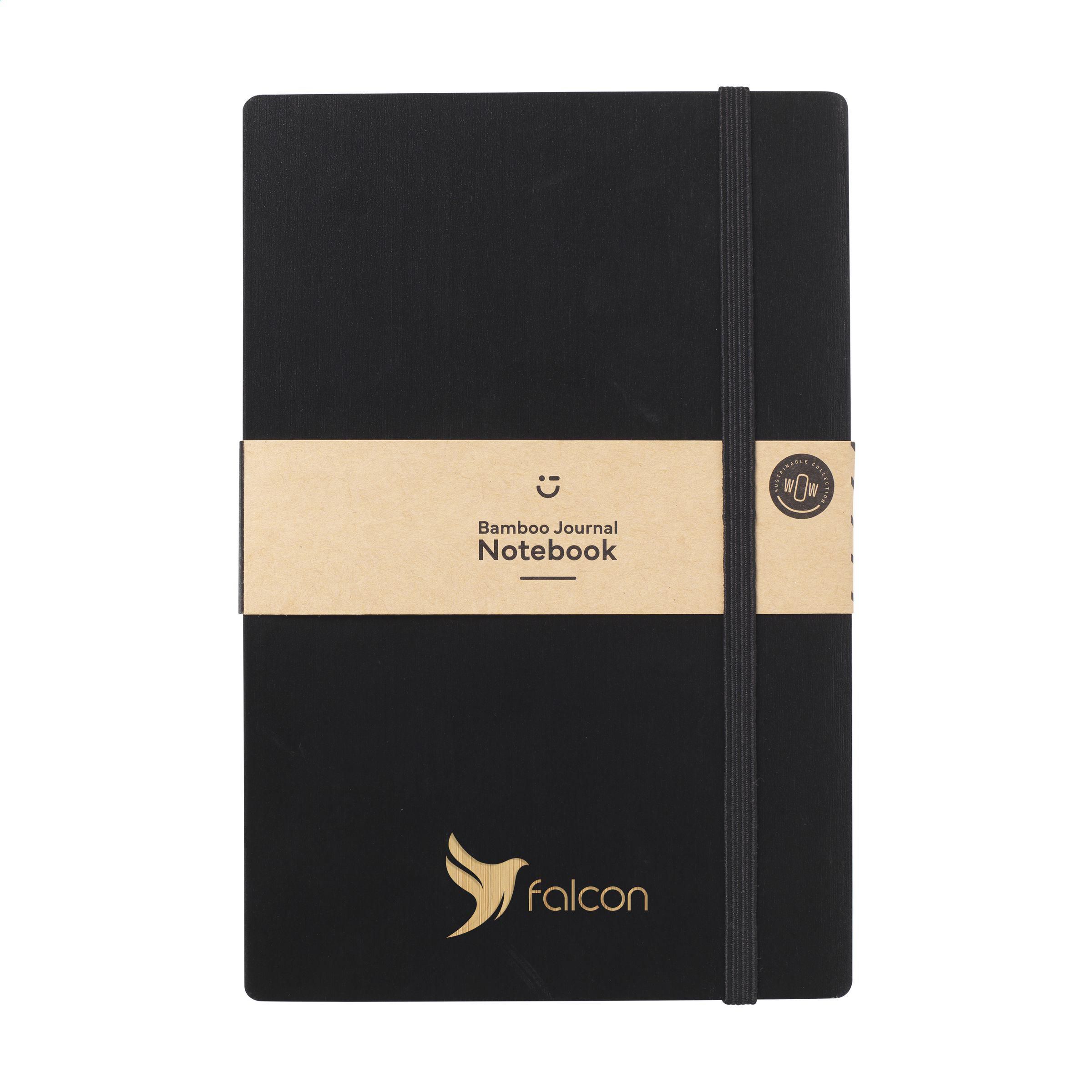 Bamboo Journal Naked Spine Notebook Black A5 carnet de notes