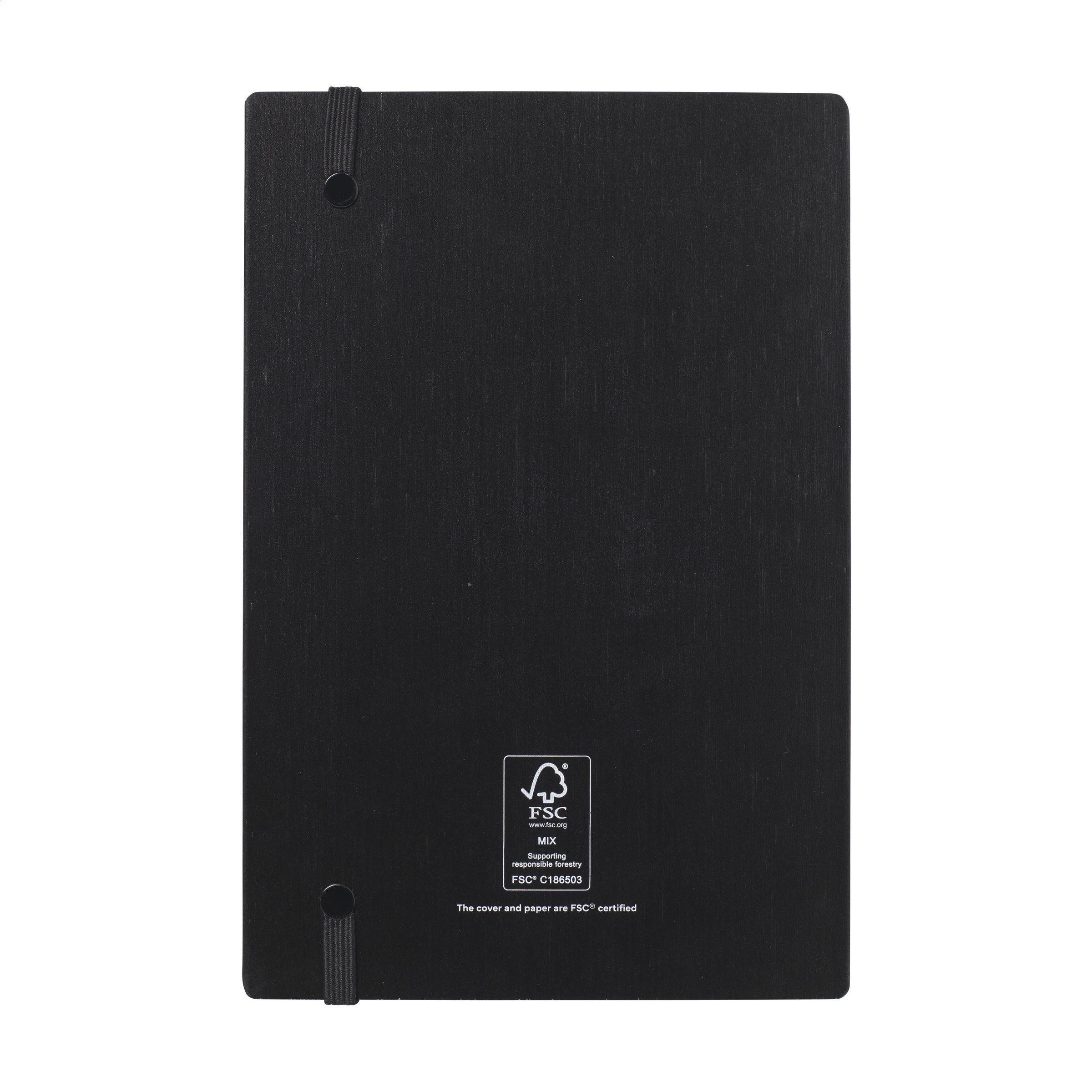 Vue 6 de Bamboo Journal Naked Spine Notebook Black A5 carnet de notes