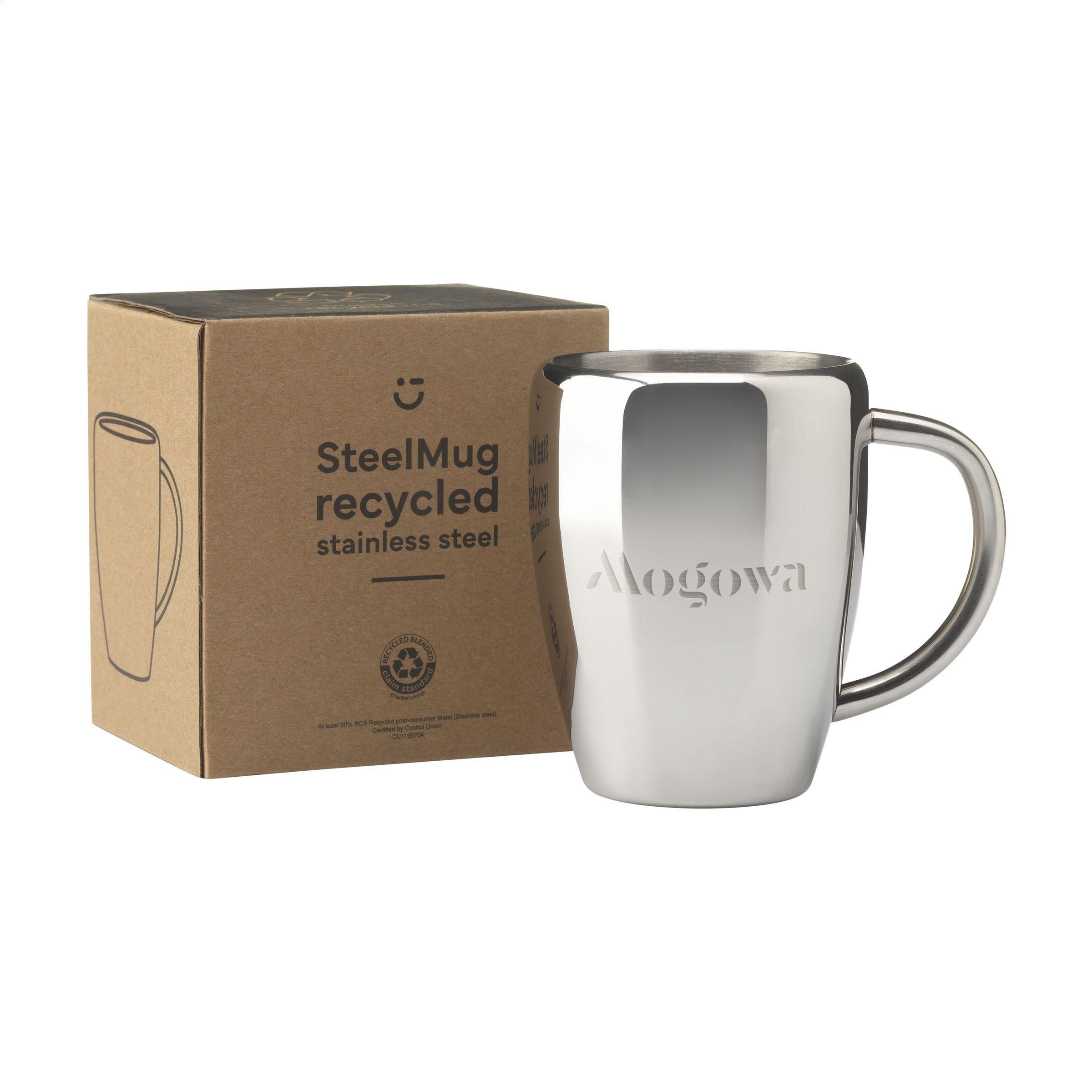 Vue 2 de SteelMug RCS Recycled Steel 220 ml mug