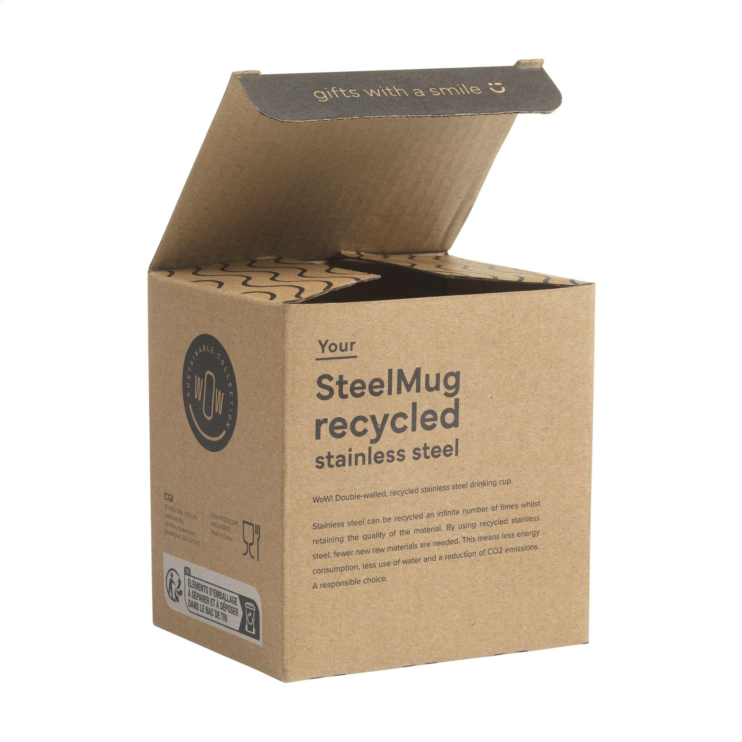 Vue 4 de SteelMug RCS Recycled Steel 220 ml mug