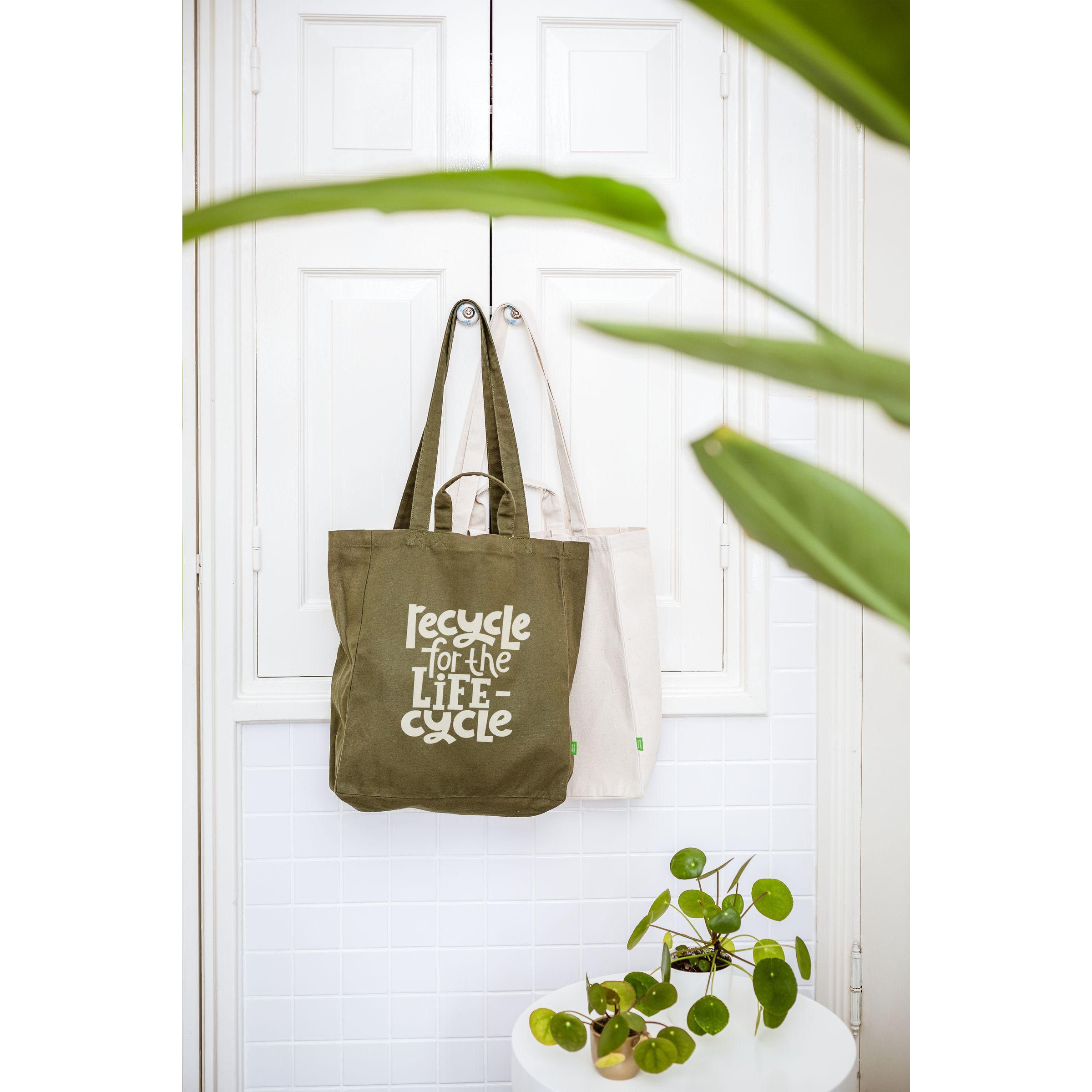 Vue 3 de Organic Cotton Canvas Tote Bag Natural (280 g/m²) sac