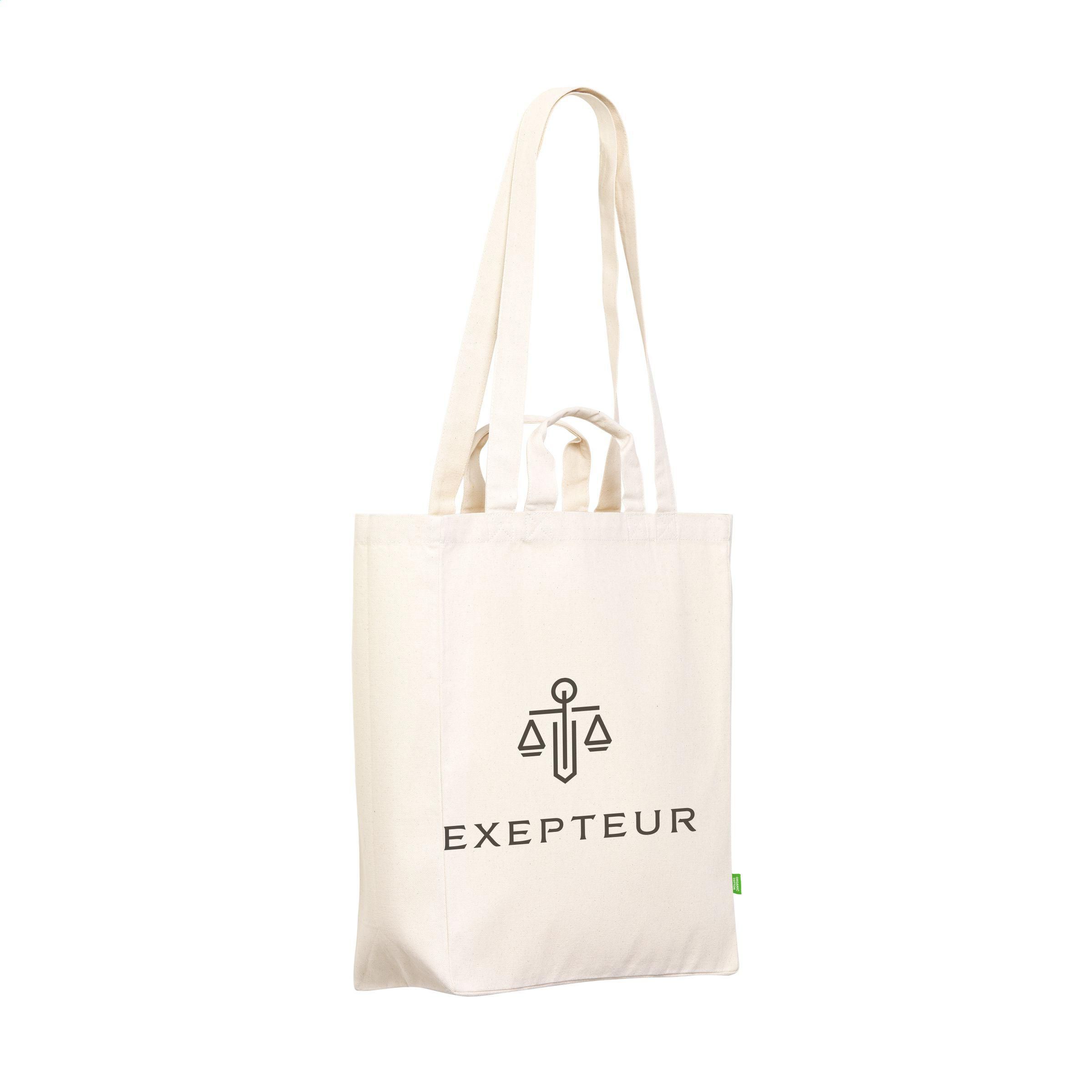 Vue 2 de Organic Cotton Canvas Tote Bag Natural (280 g/m²) sac