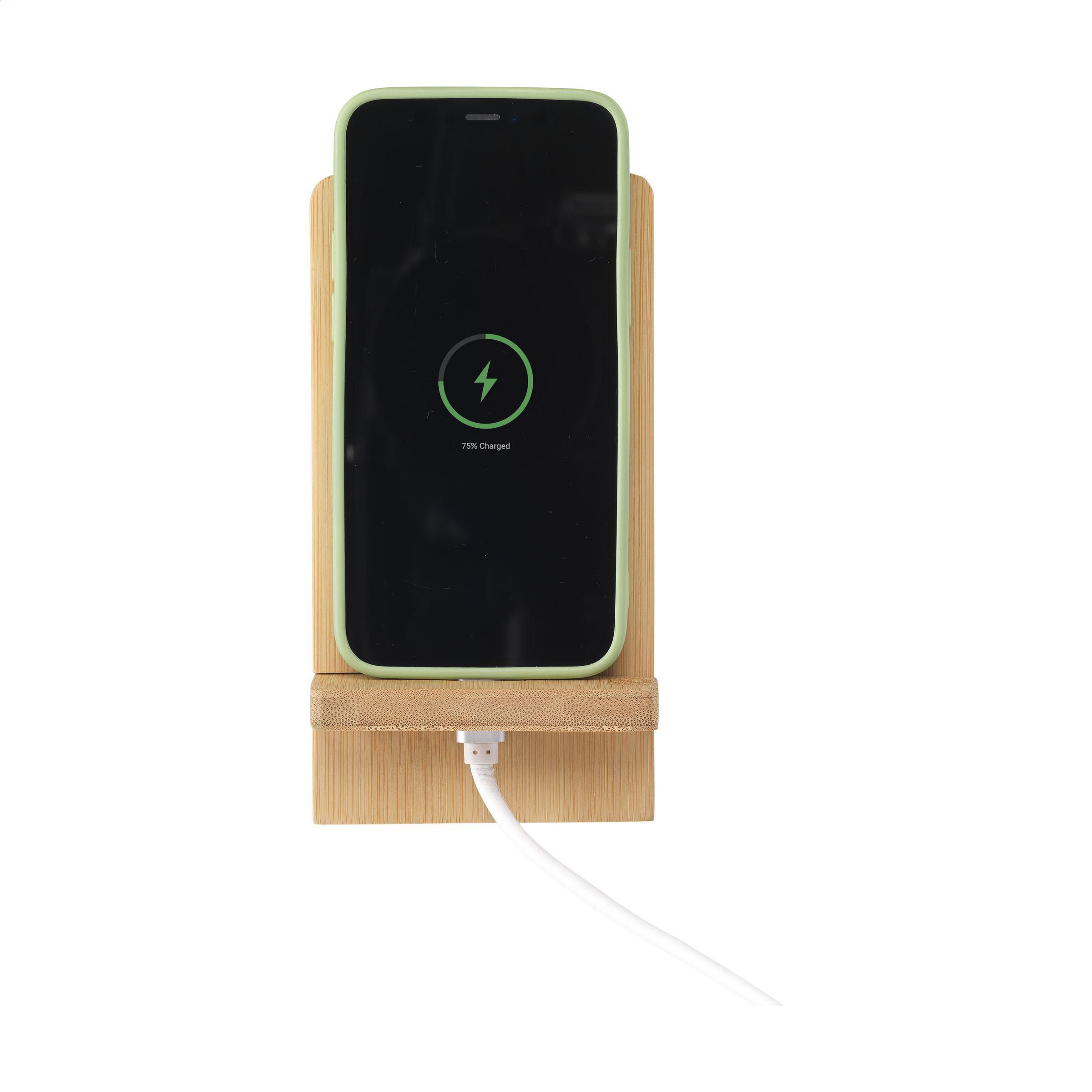 Vue 2 de Miyo Bamboo Phone Stand support de téléphone