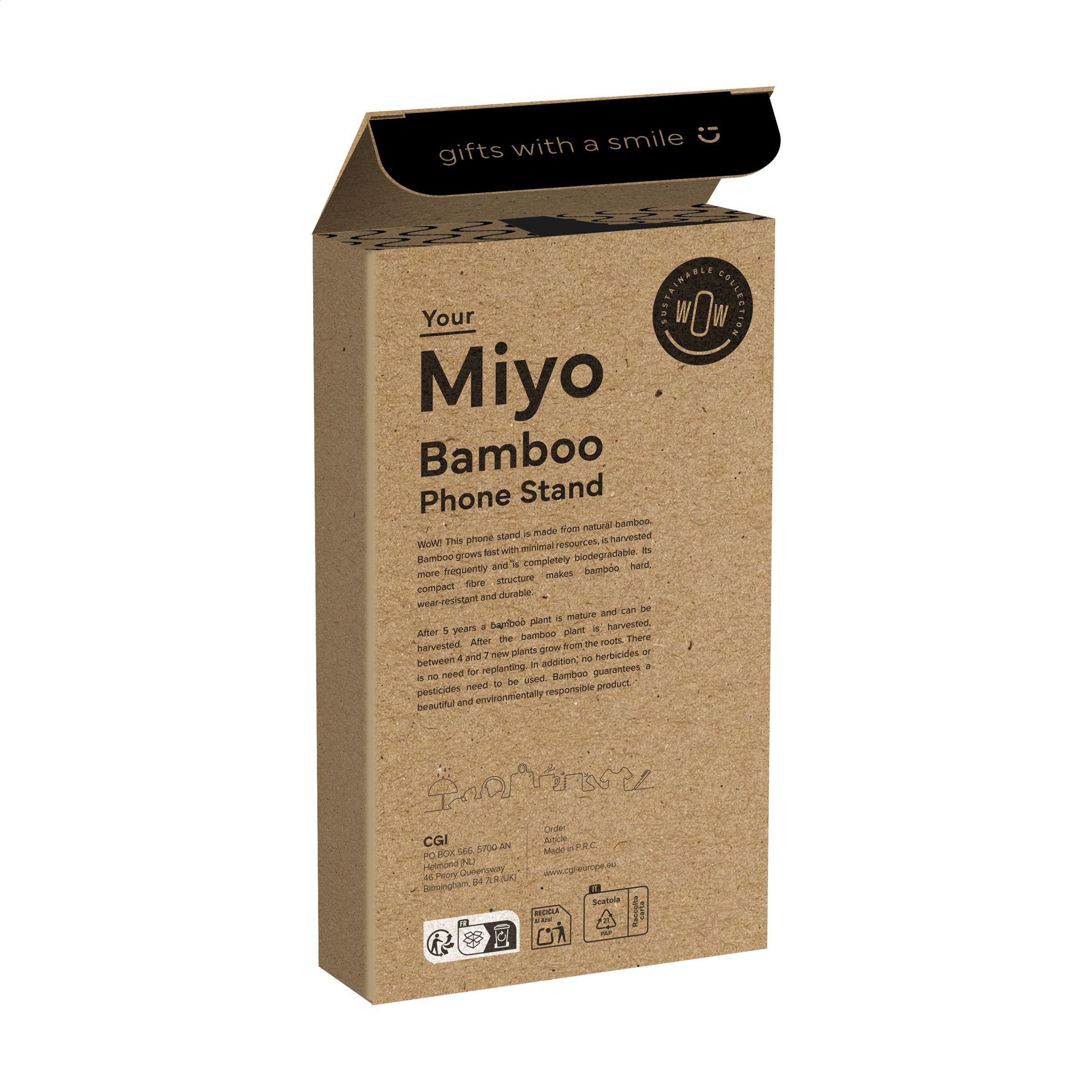 Vue 8 de Miyo Bamboo Phone Stand support de téléphone