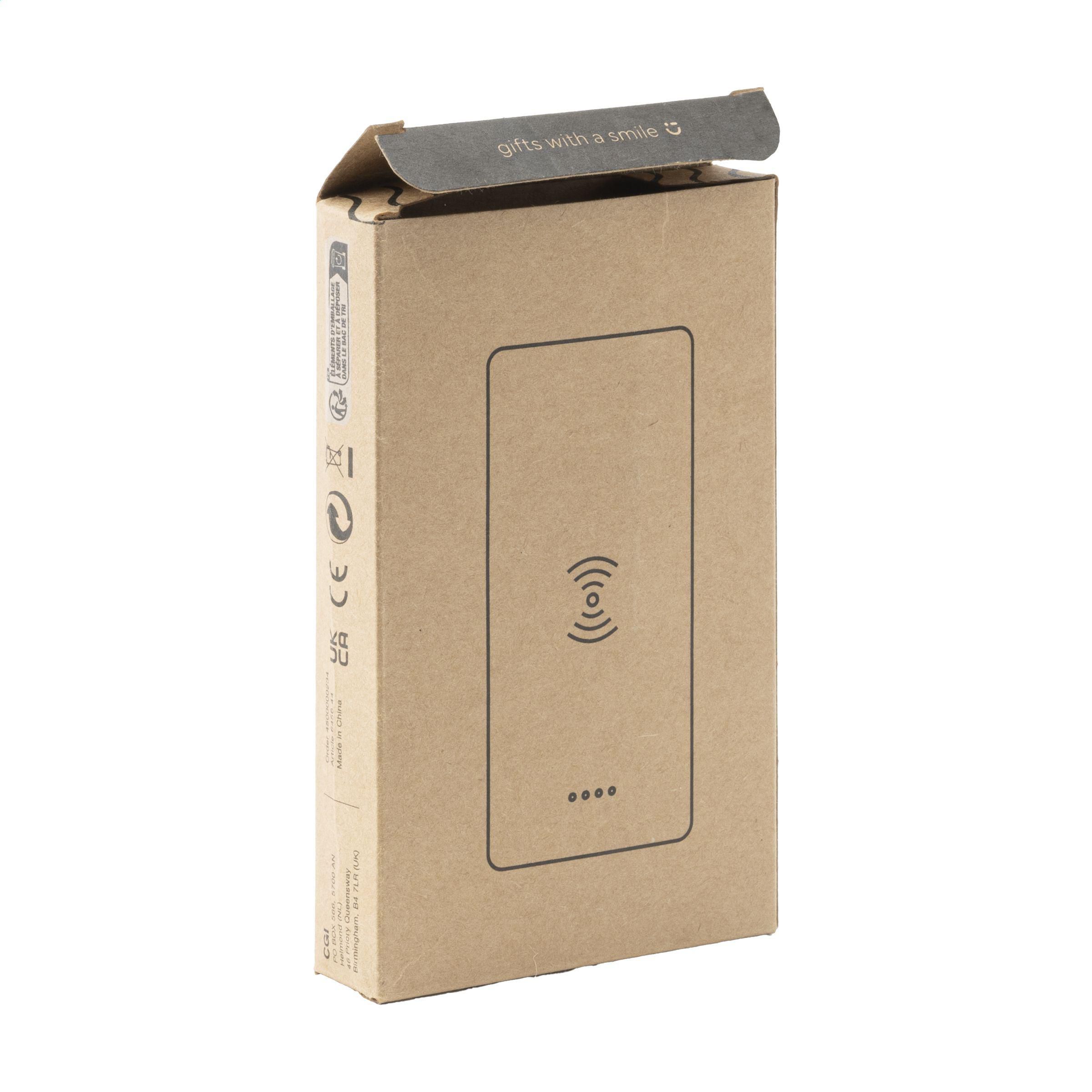 Vue 6 de Bamboo 8000 Wireless Powerbank chargeur sans fil