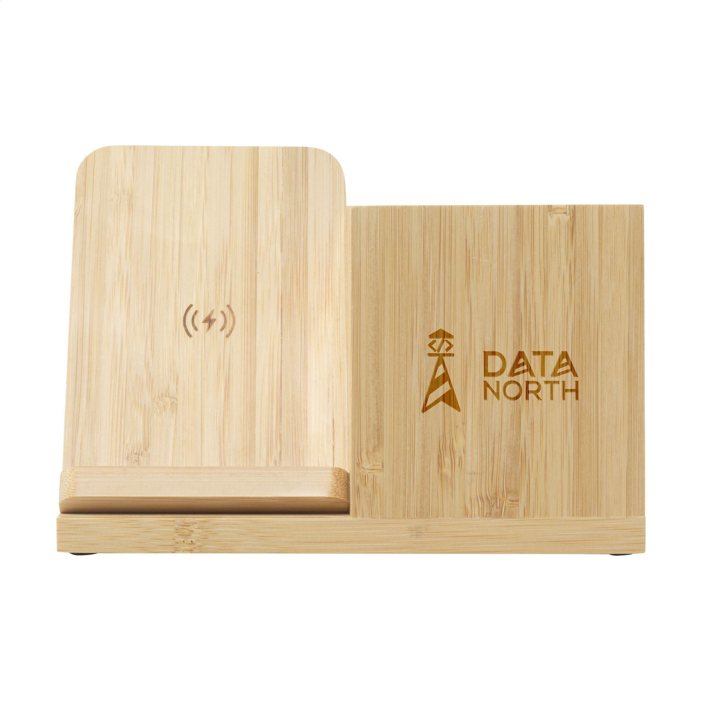 Vue 5 de Bamboo Boss 15W support de charge/porte-stylo