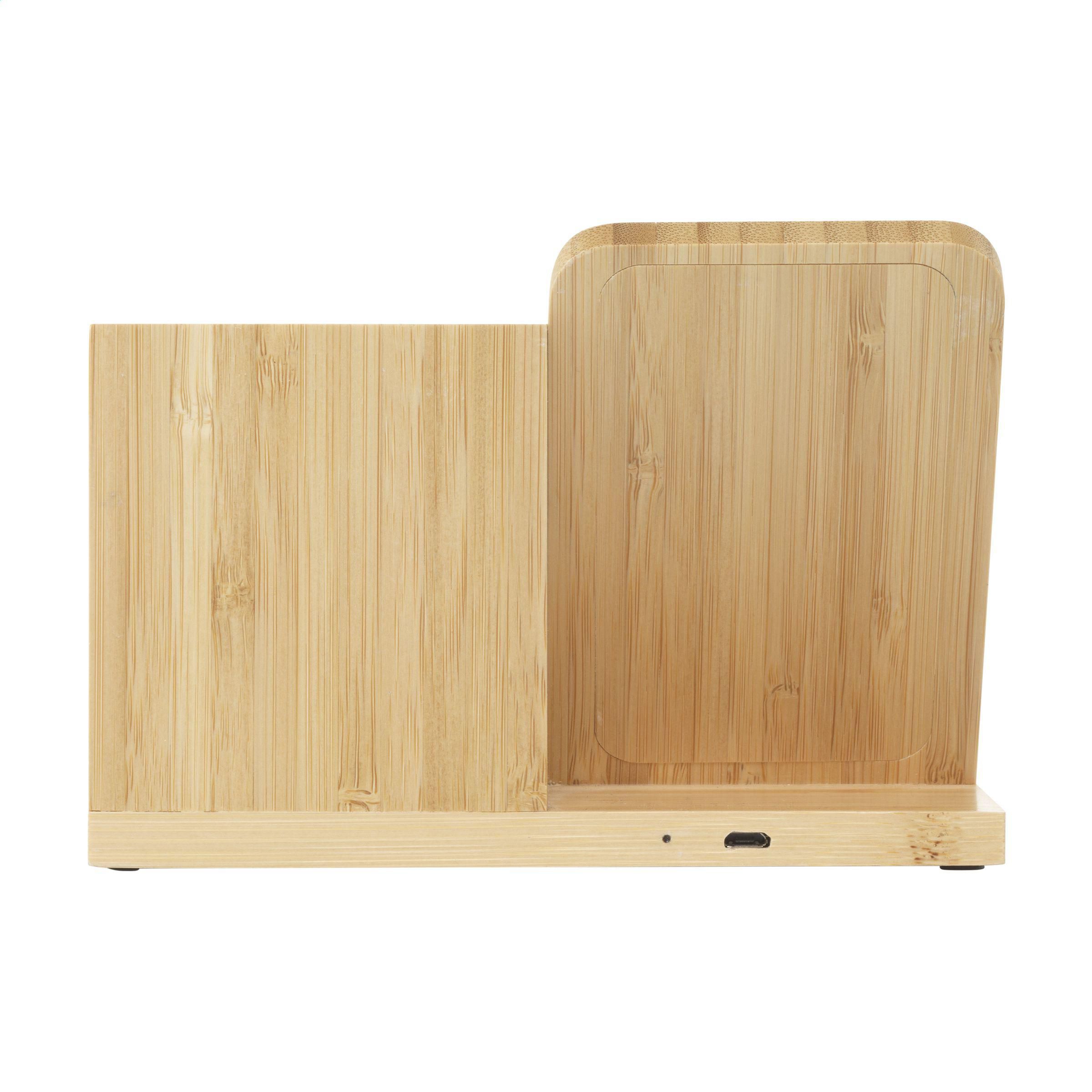 Vue 6 de Bamboo Boss 15W support de charge/porte-stylo