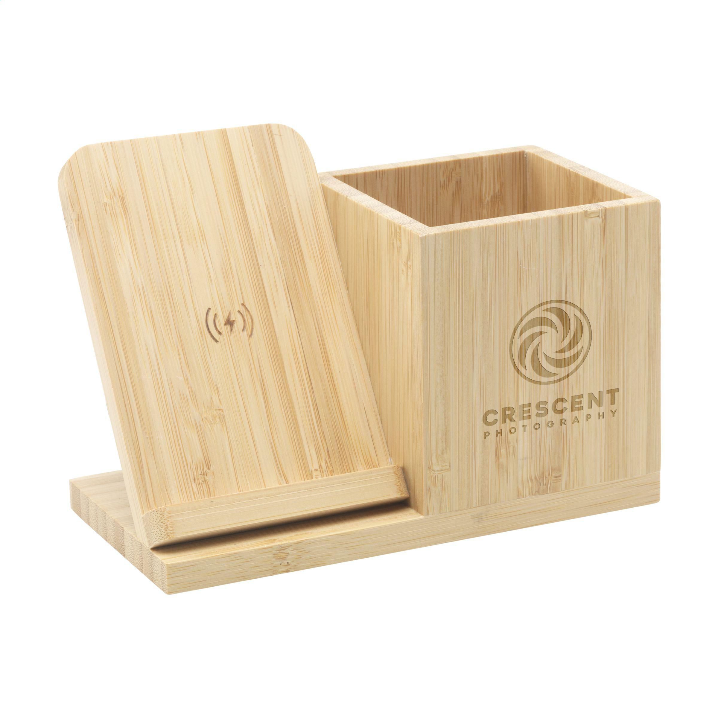 Vue 7 de Bamboo Boss 15W support de charge/porte-stylo