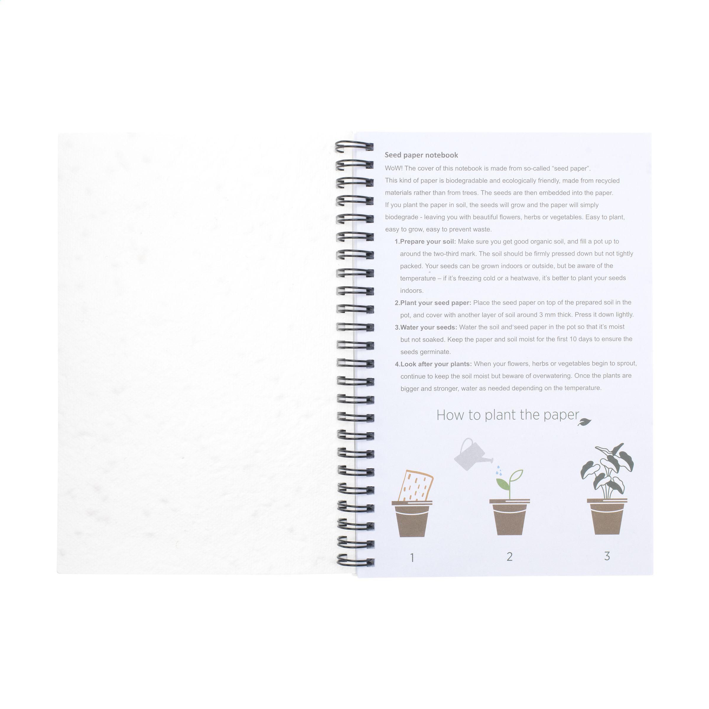 Vue 5 de Seed Paper Notebook A5 carnet de notes