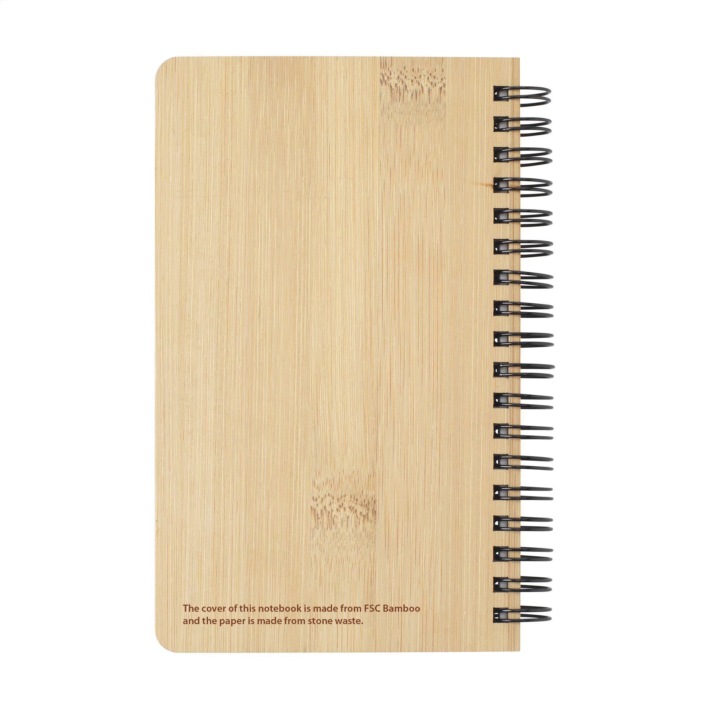 Vue 2 de Notebook made from Stonewaste-Bamboo A6 carnet de notes