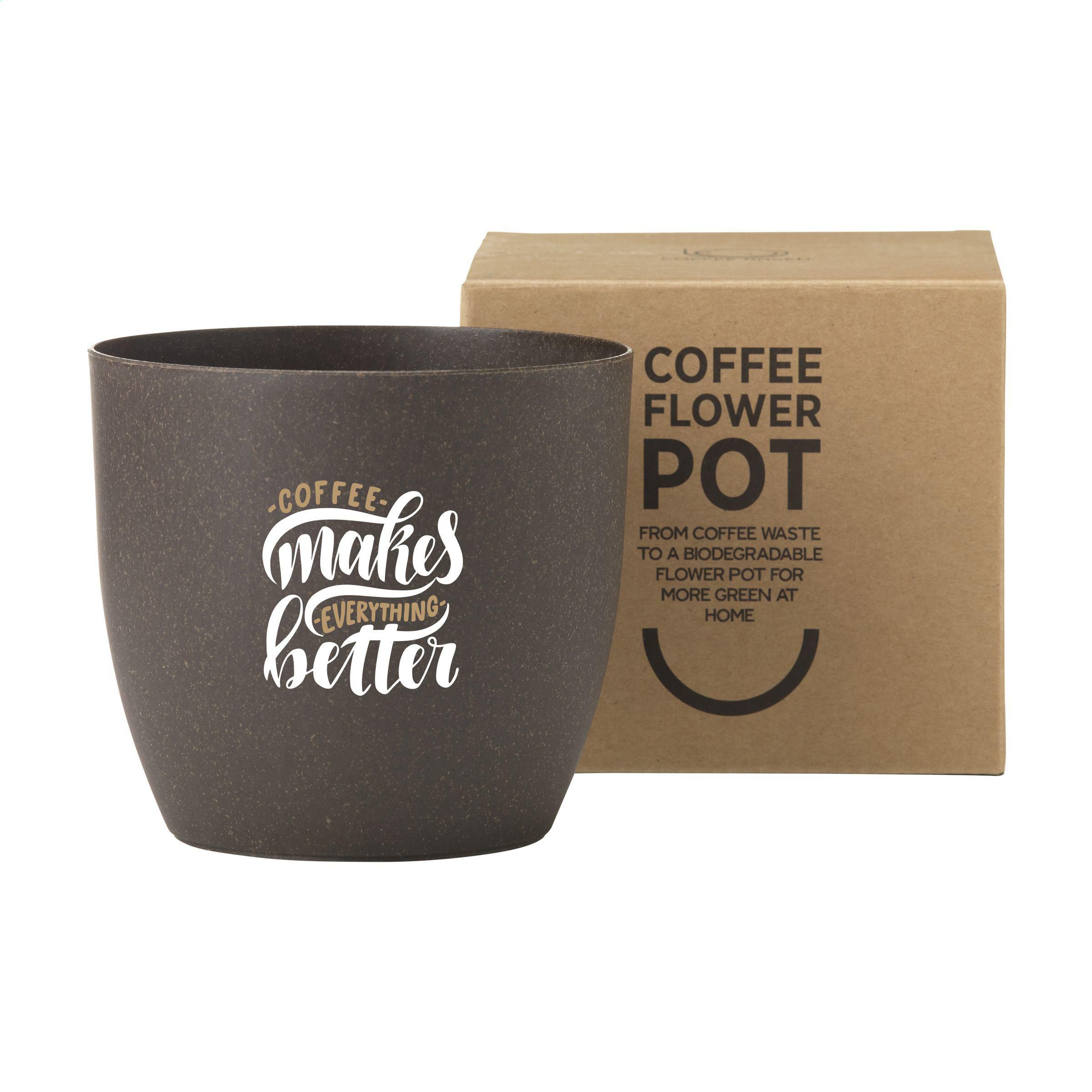 Vue 2 de Coffee Flowerpot pot de fleurs