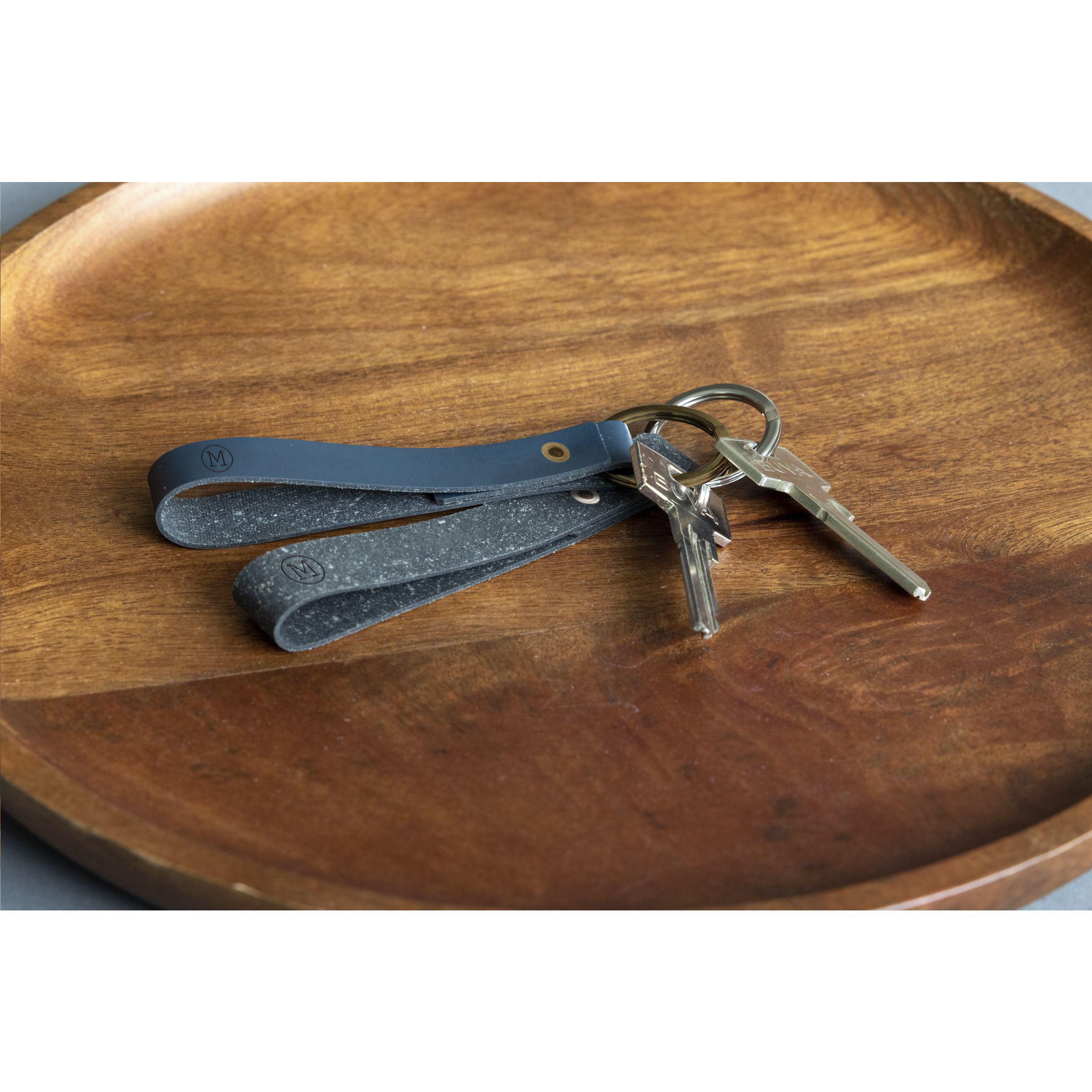 Vue 3 de Recycled Leather Keyring porte-clés