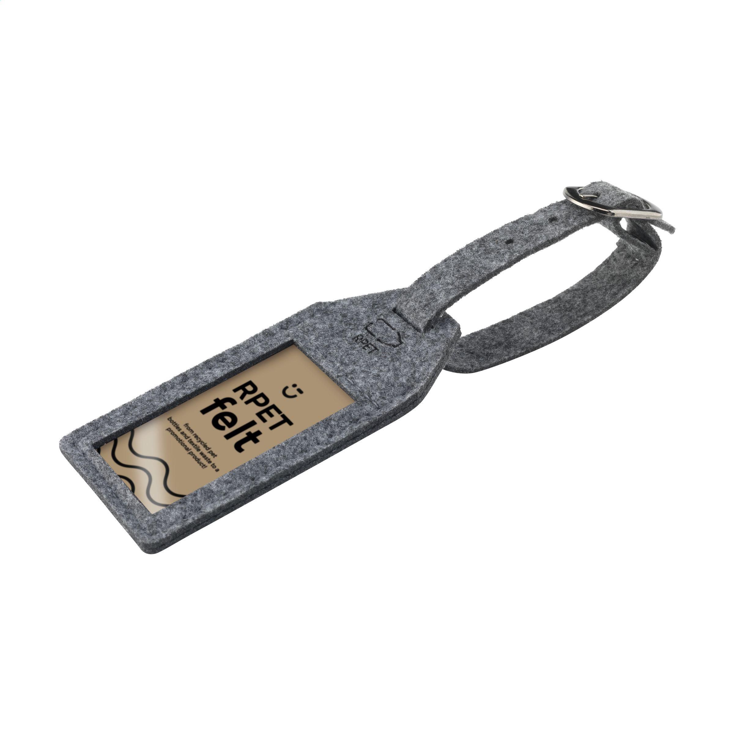 Vue 5 de RPET Felt GRS Luggage Tag étiquette de bagage