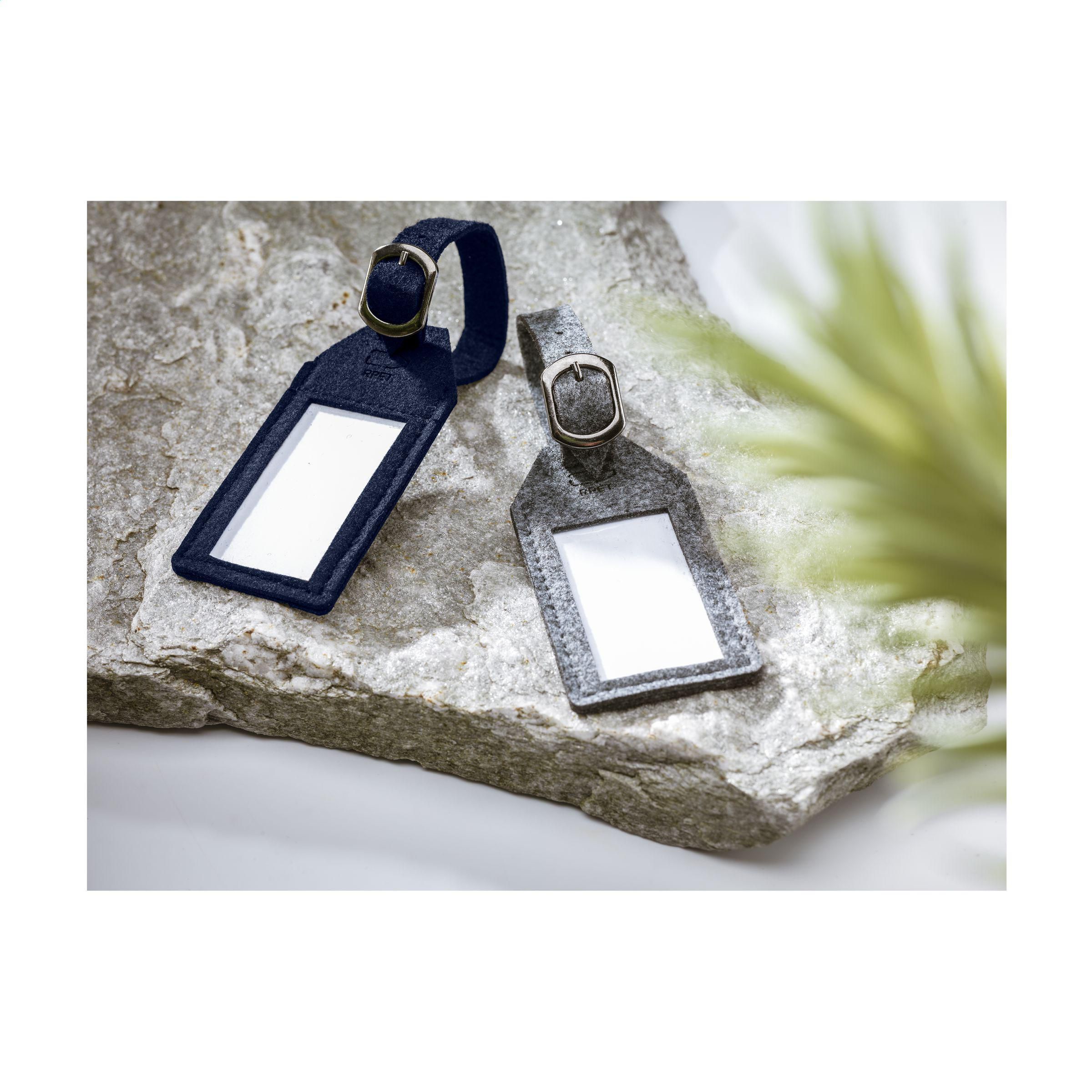 Vue 4 de RPET Felt GRS Luggage Tag étiquette de bagage