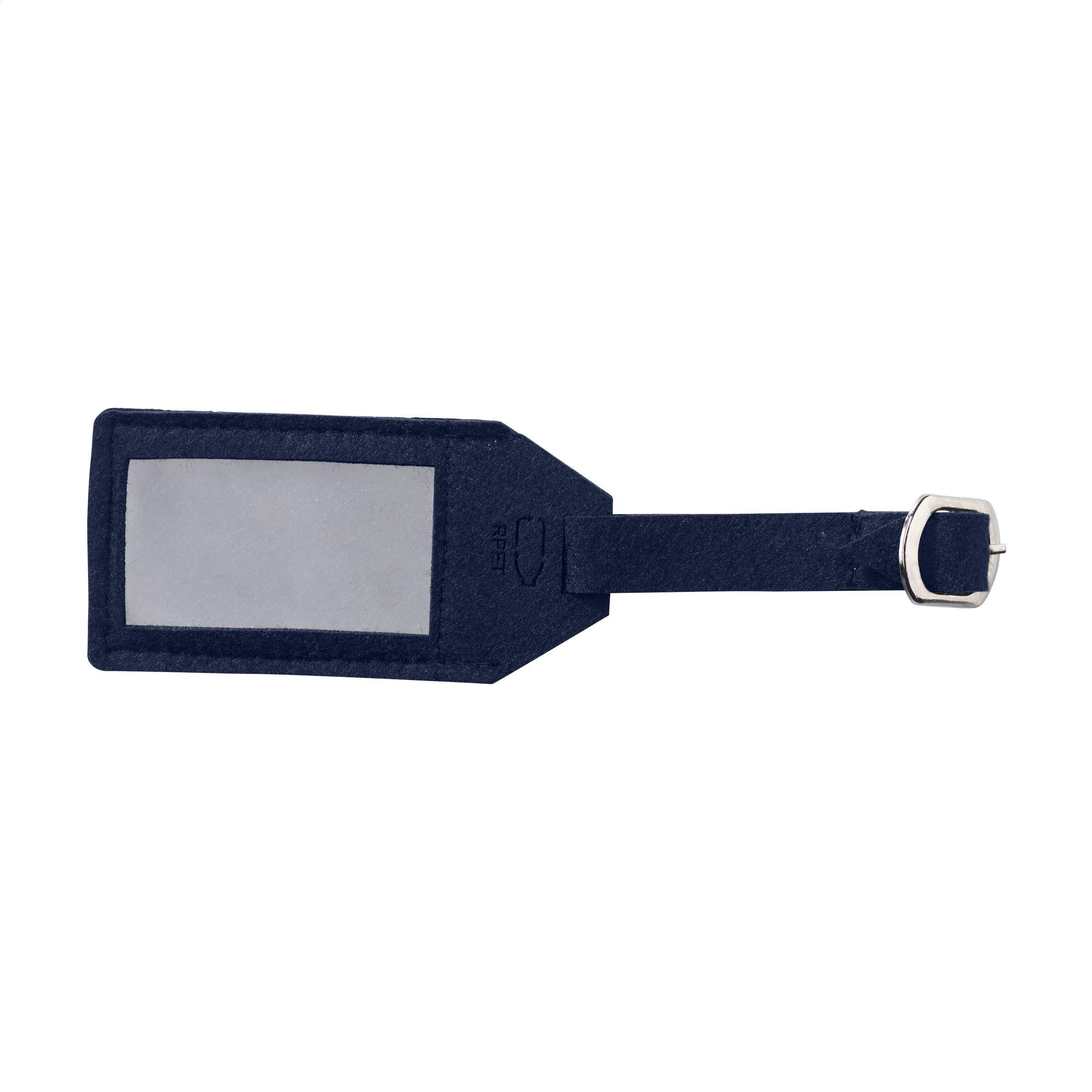 Vue 2 de RPET Felt GRS Luggage Tag étiquette de bagage