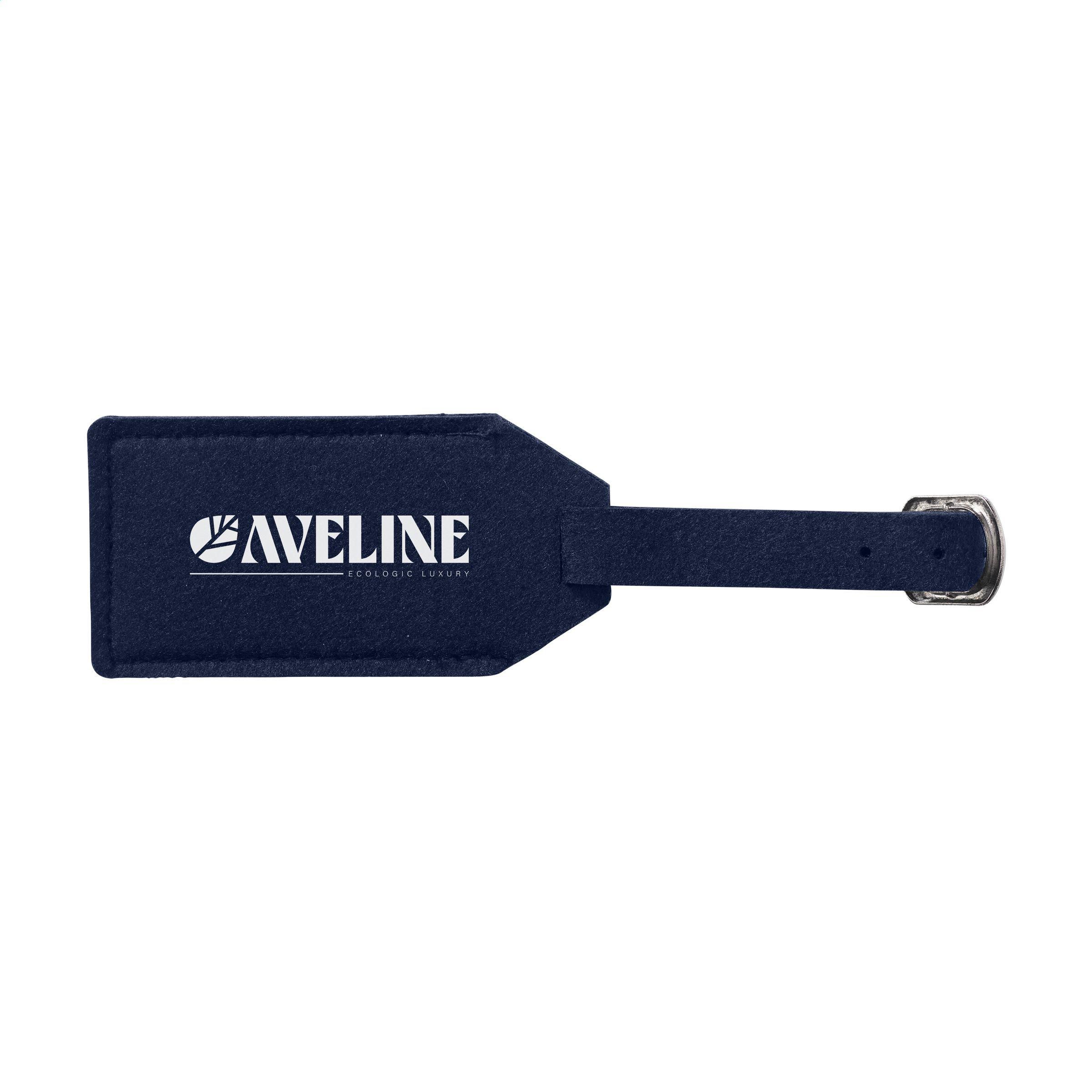 Vue 3 de RPET Felt GRS Luggage Tag étiquette de bagage