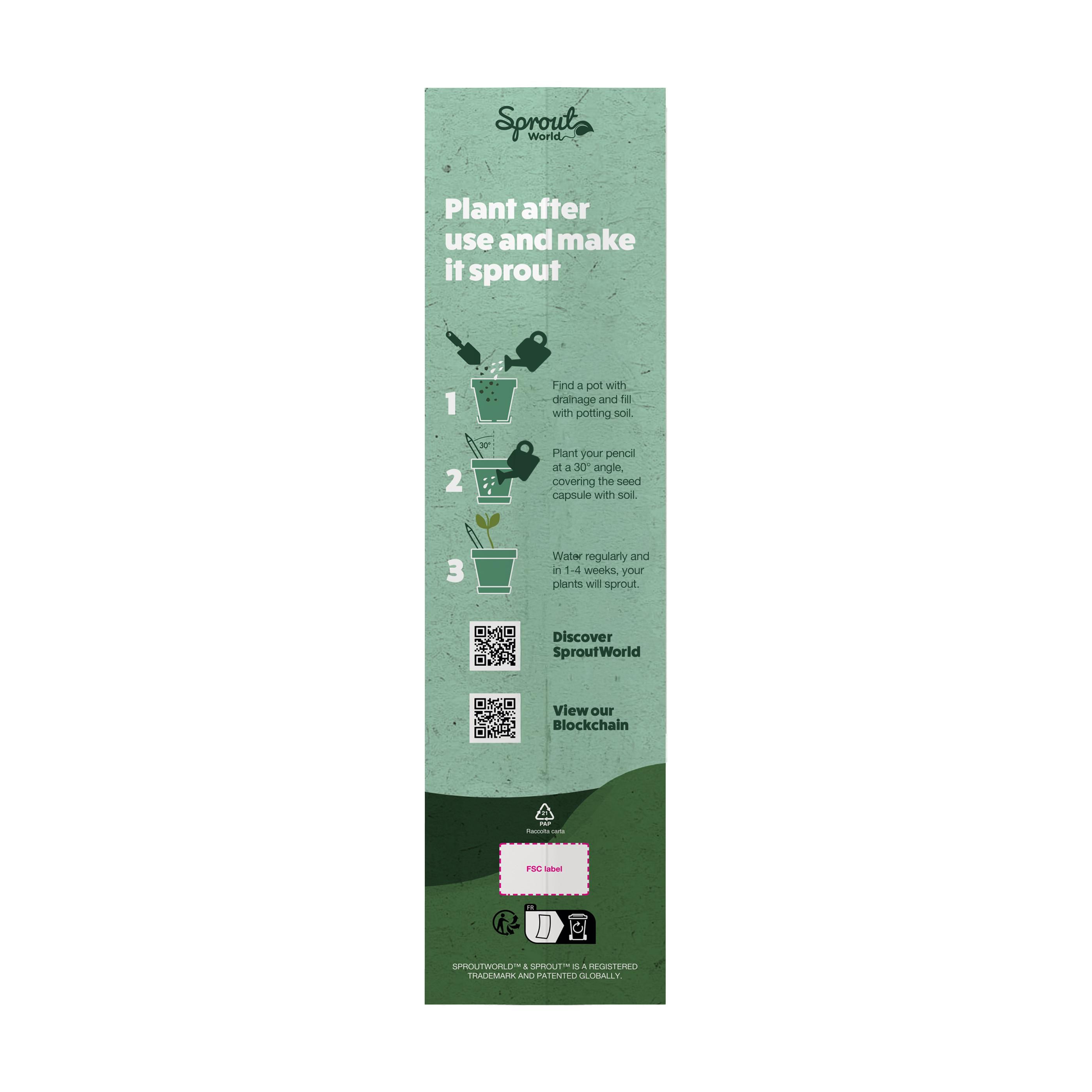 Vue 2 de Carte d'en-tête unique pour le crayon Sproutworld