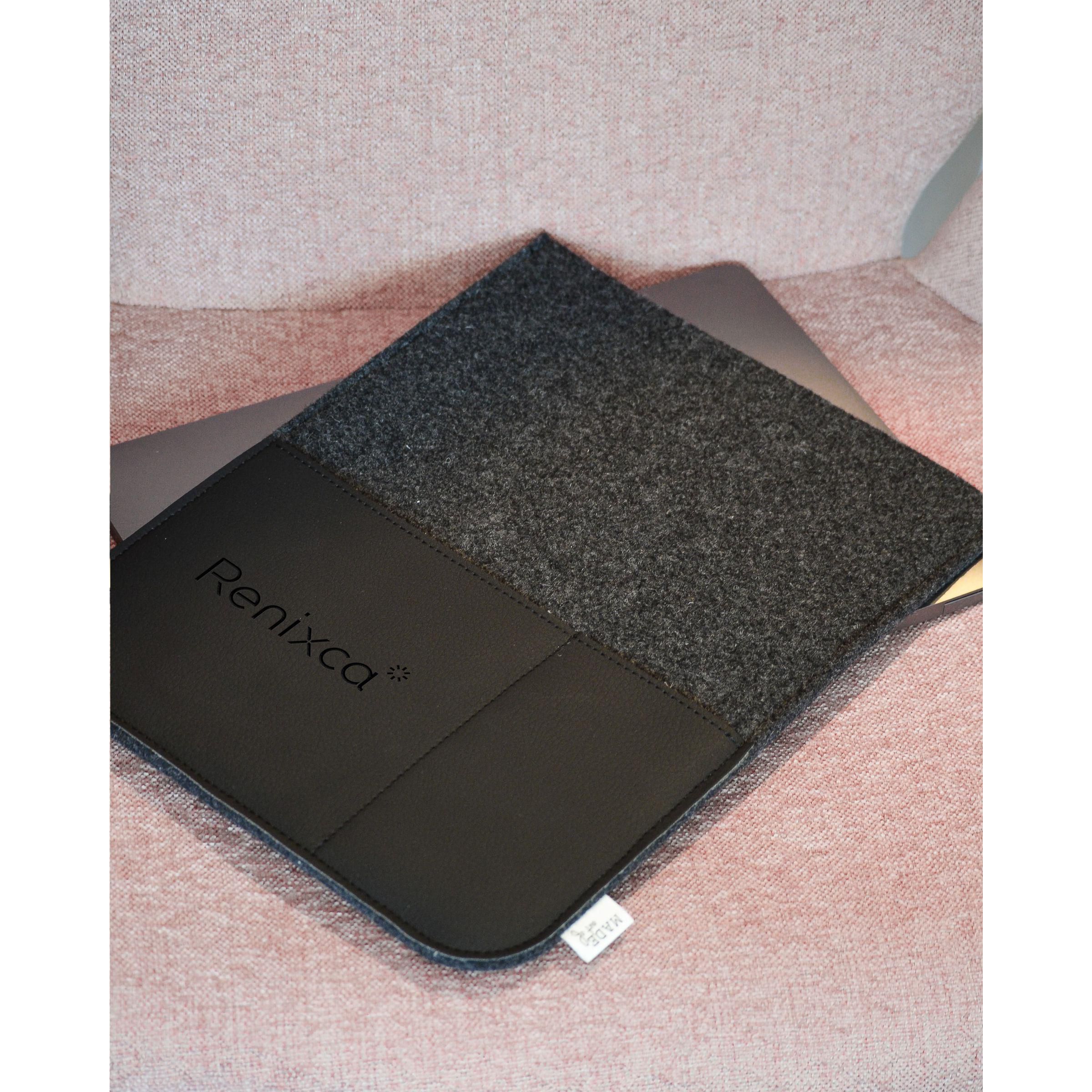 Vue 7 de Recyc Felt&Apple Imitation Leather LaptopSleeve 16p
