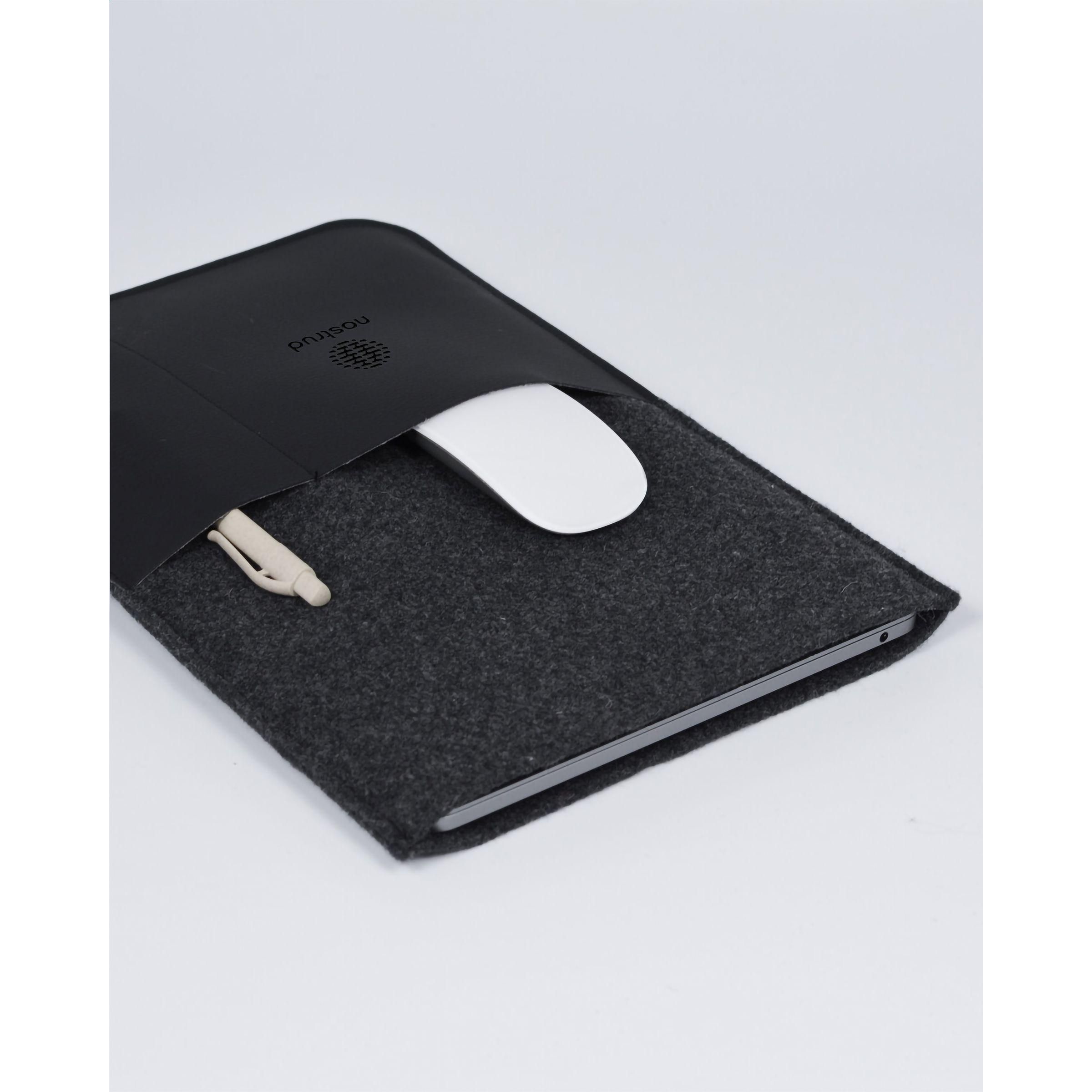 Vue 8 de Recyc Felt&Apple Imitation Leather LaptopSleeve 16p