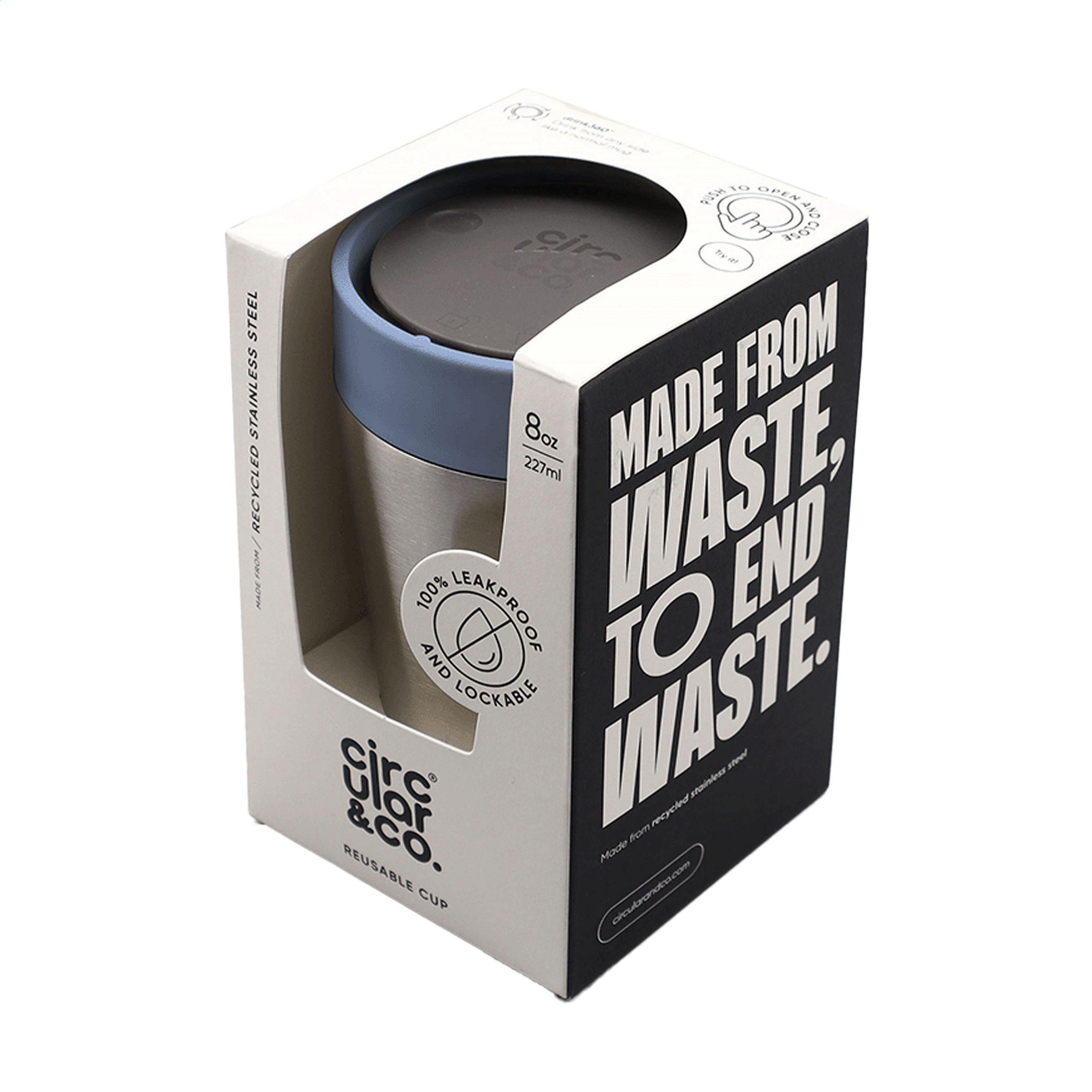 Vue 10 de Circular&Co Recycled Stainless Steel Coffee Cup 227 ml