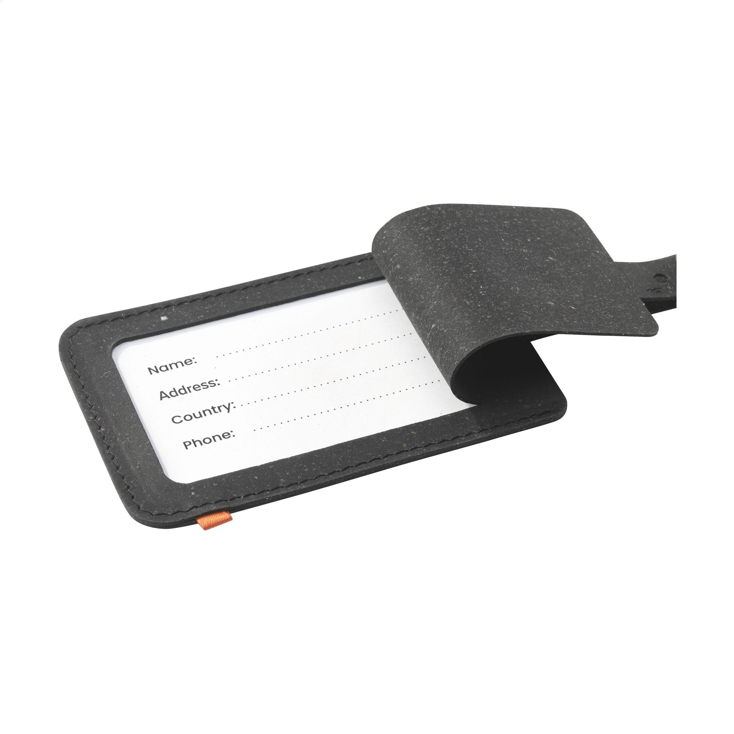 Vue 9 de Recycled Leather Luggage Tag 'étiquette de bagage
