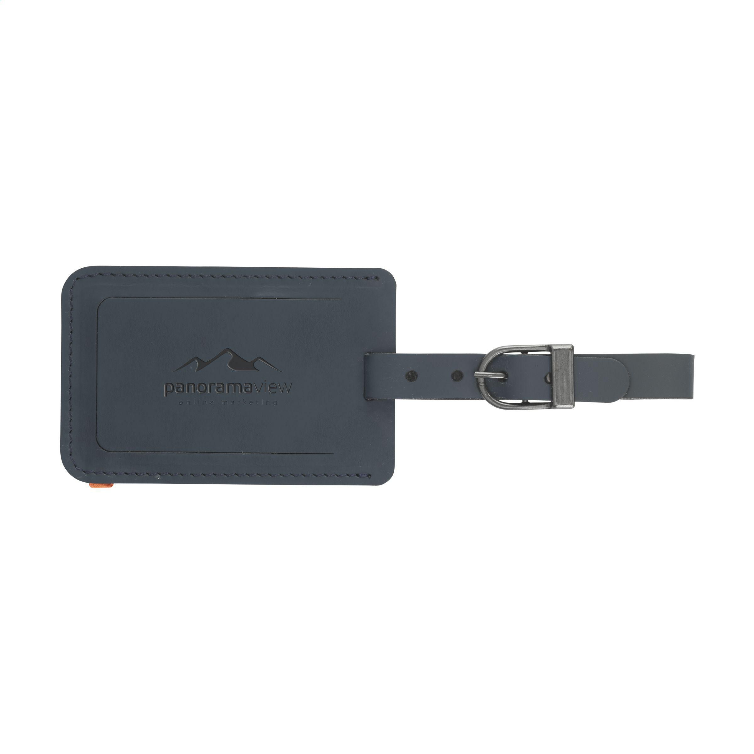 Vue 2 de Recycled Leather Luggage Tag 'étiquette de bagage