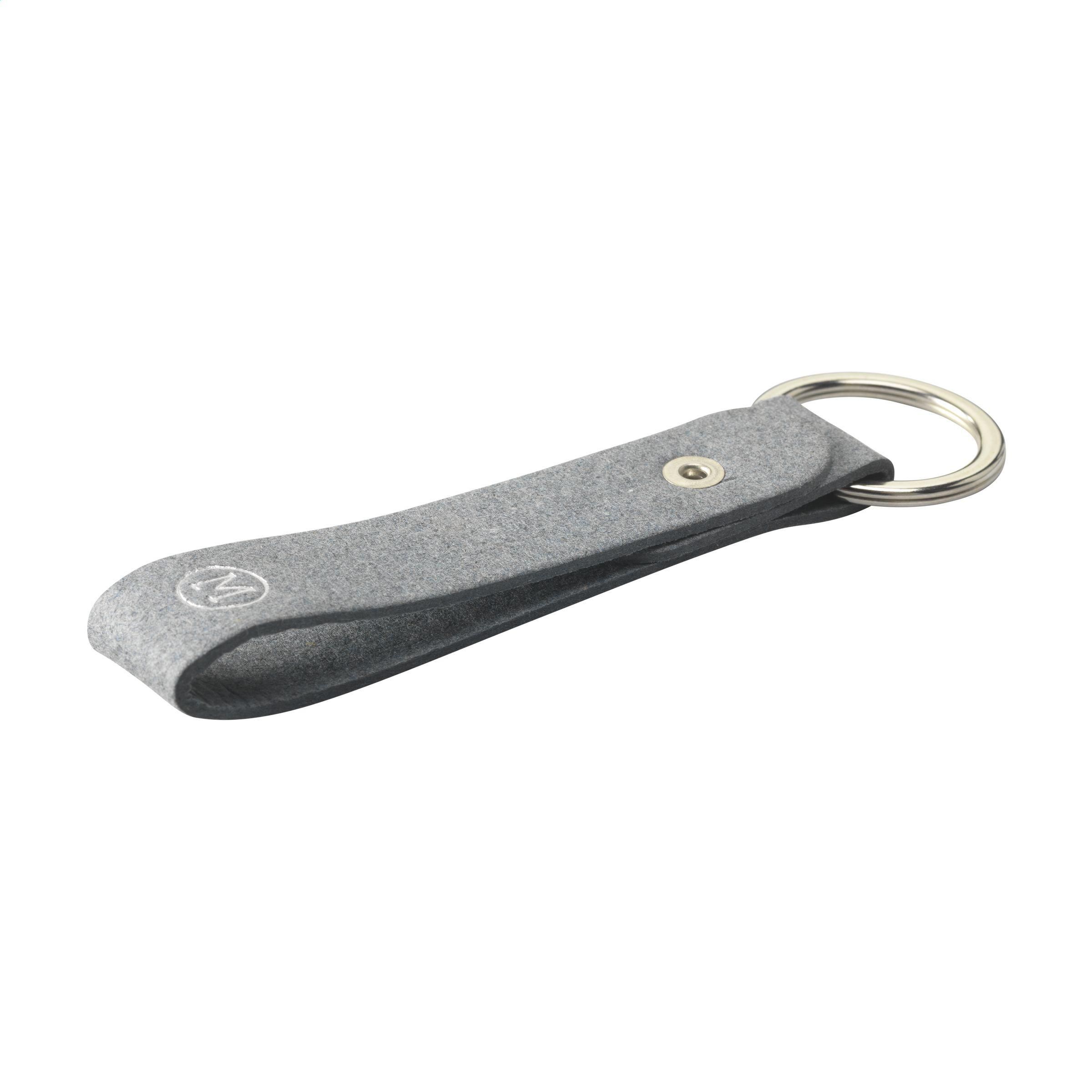Vue 2 de Recycled Denim Textile Keyring porte-clés