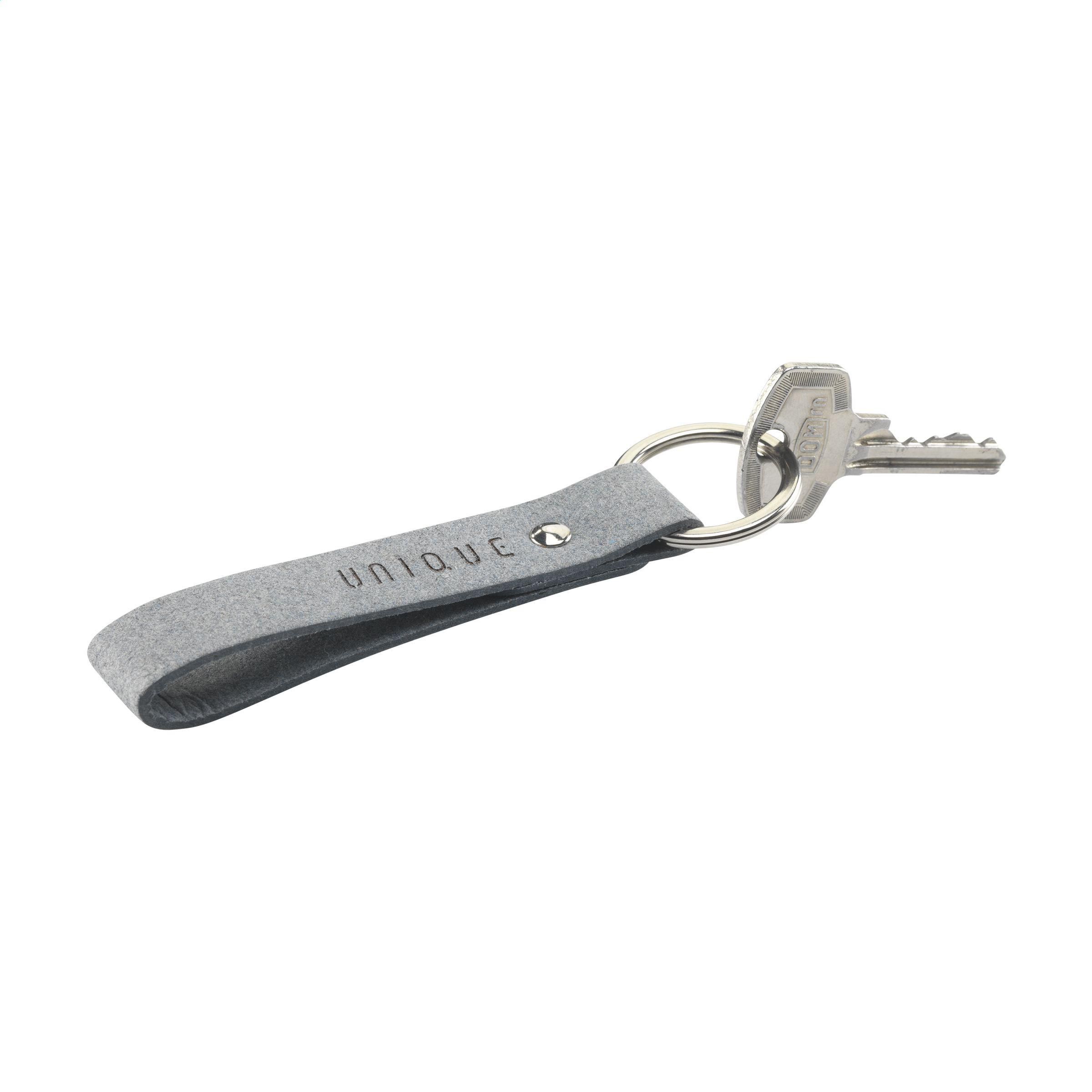 Vue 3 de Recycled Denim Textile Keyring porte-clés