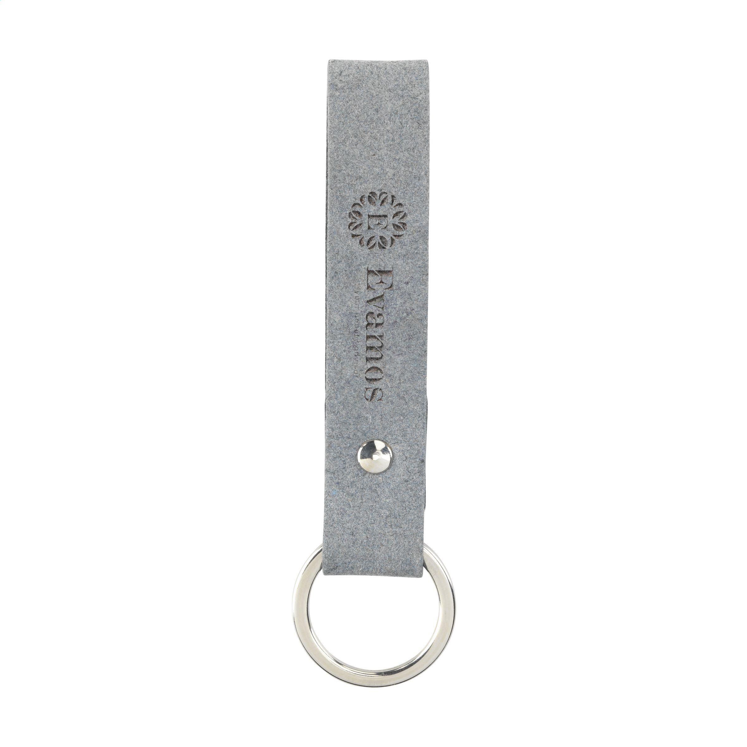Vue 4 de Recycled Denim Textile Keyring porte-clés