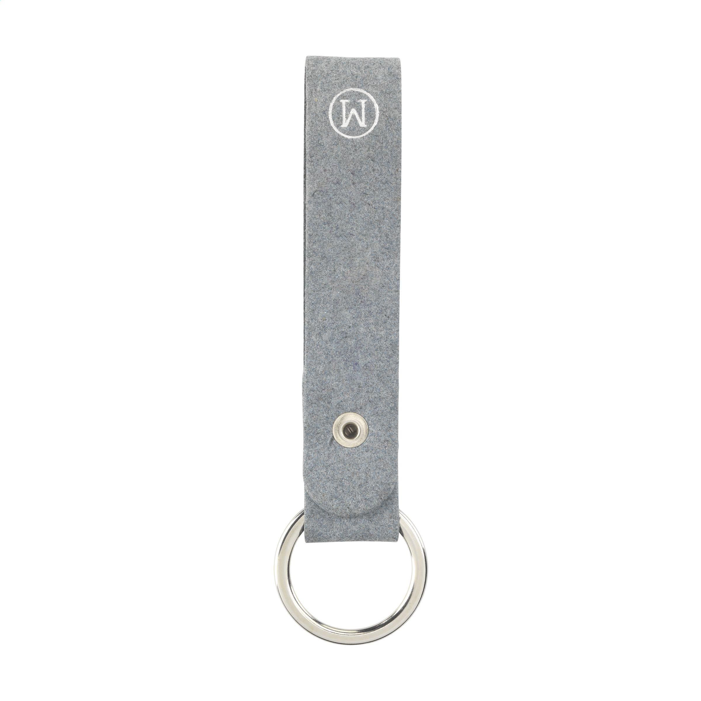 Vue 5 de Recycled Denim Textile Keyring porte-clés