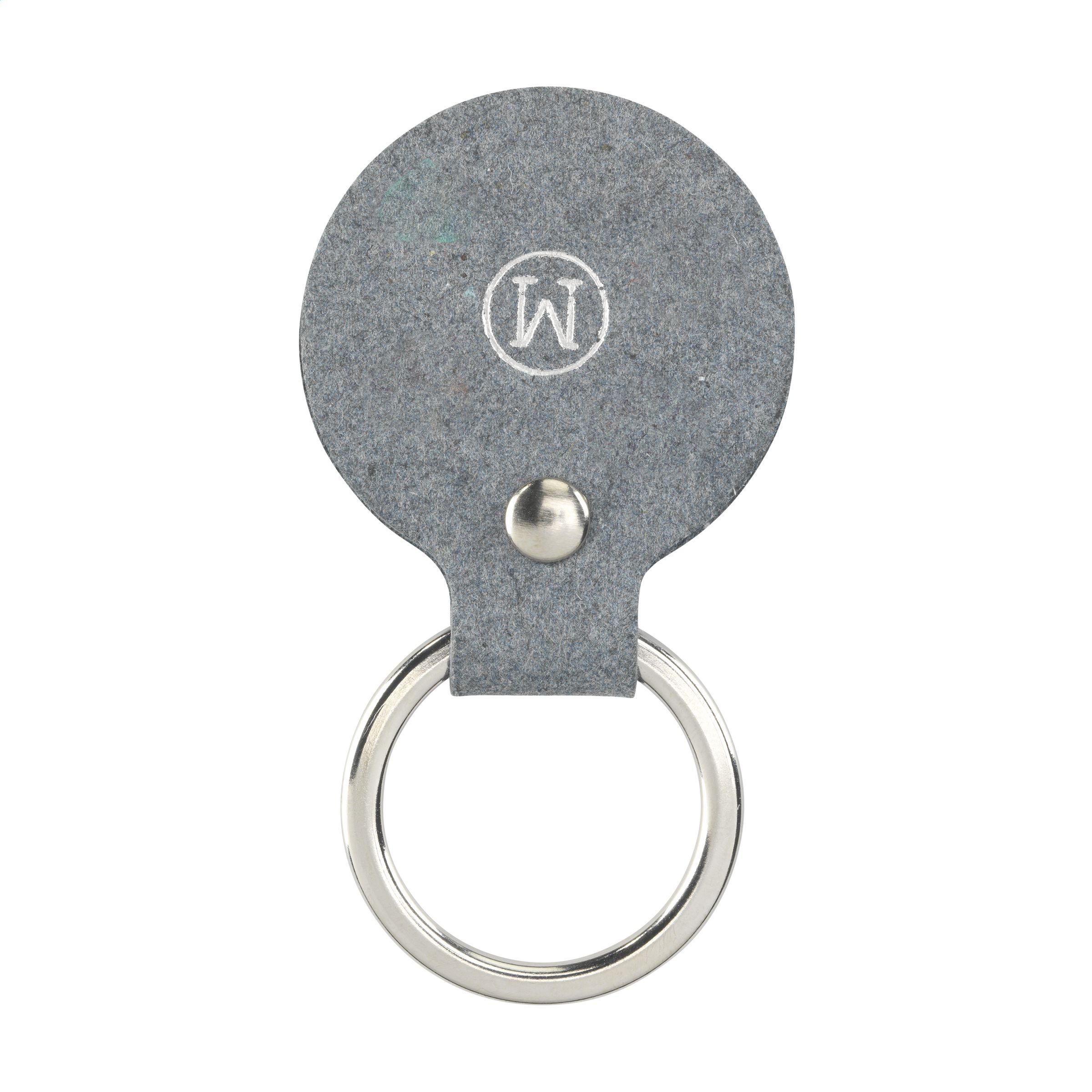 Vue 5 de Recycled Denim Textile Keyring Round porte-clés