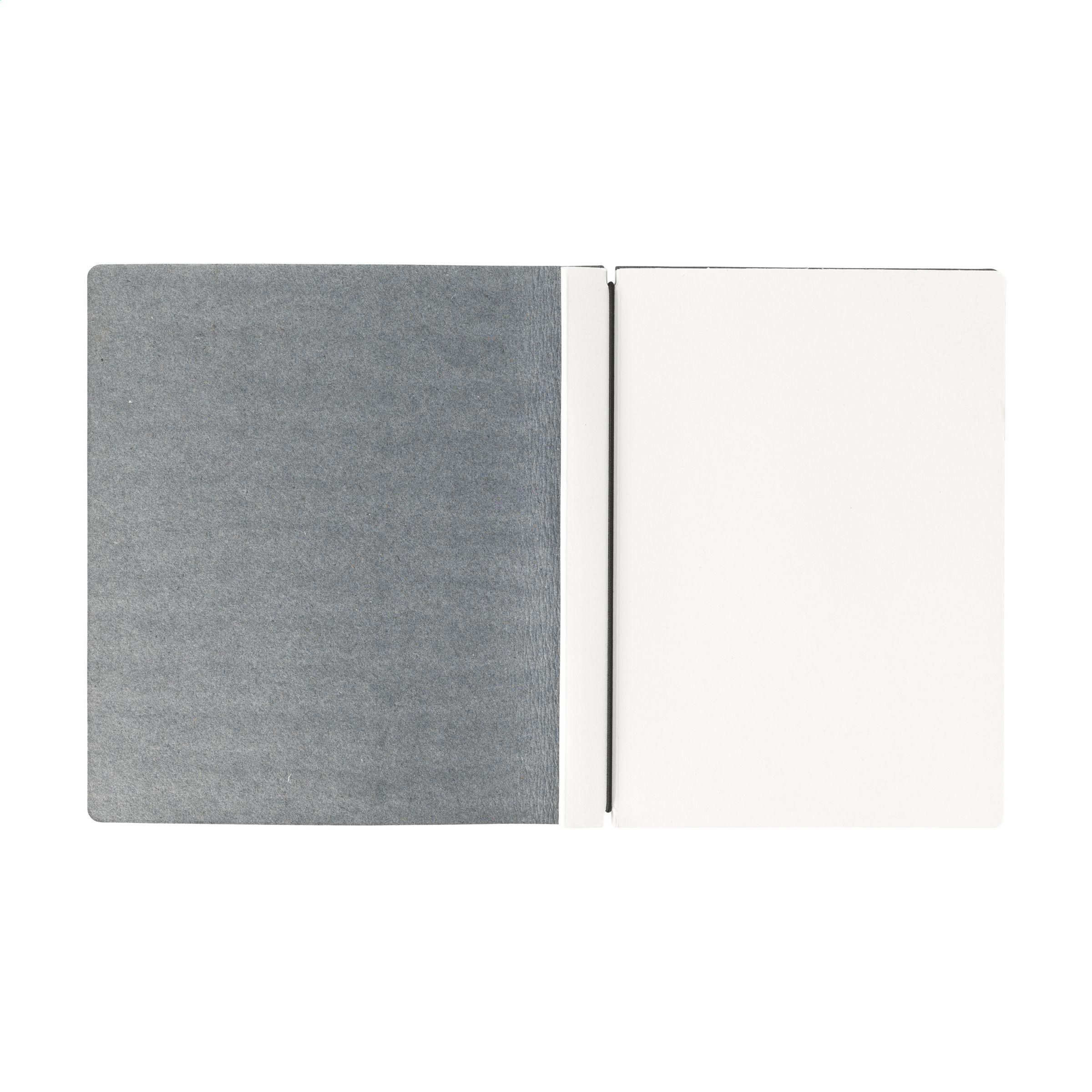 Vue 3 de Recycled Textile Refillable Notebook A5 carnet de notes