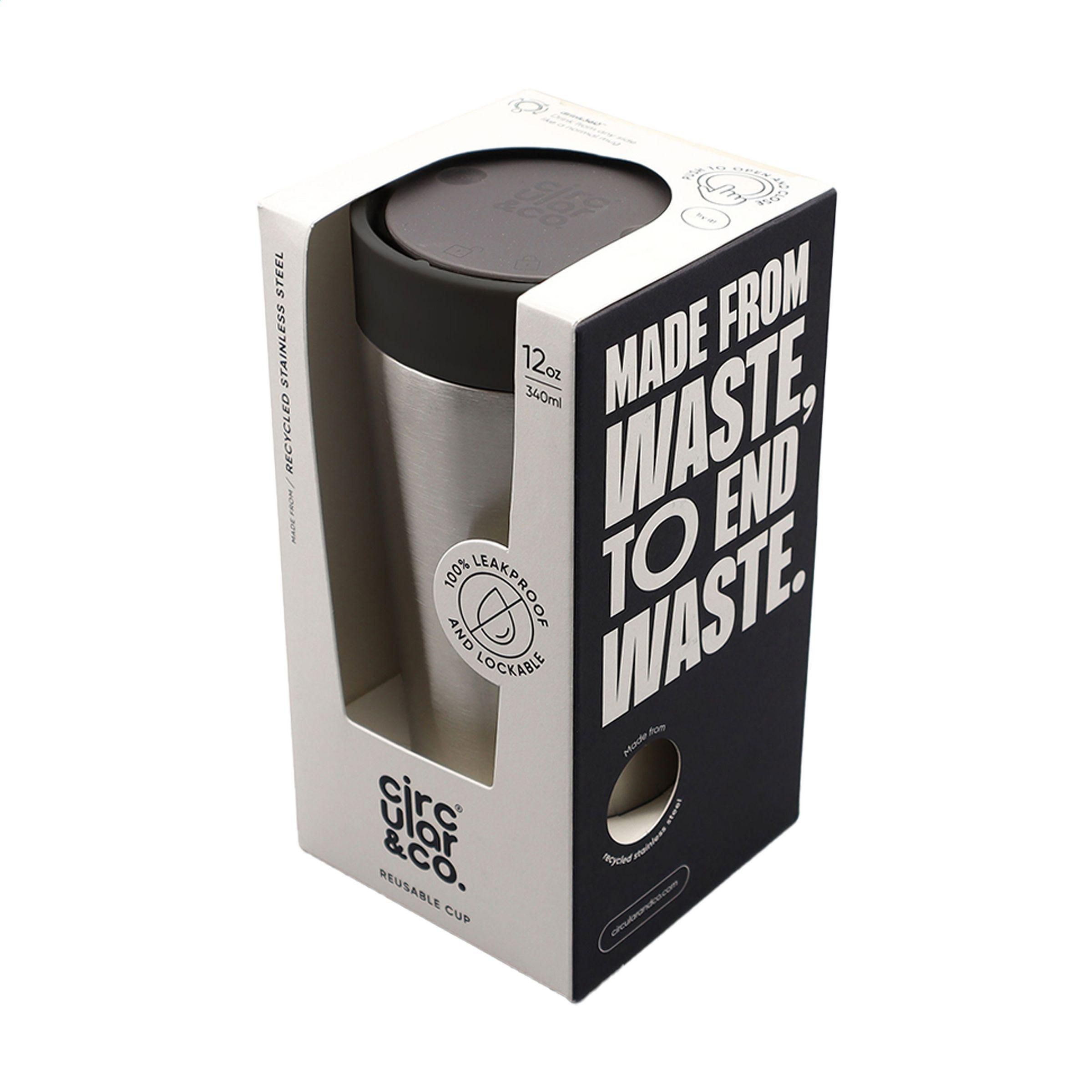 Vue 10 de Circular&Co Recycled Stainless Steel Coffee Cup 340 ml