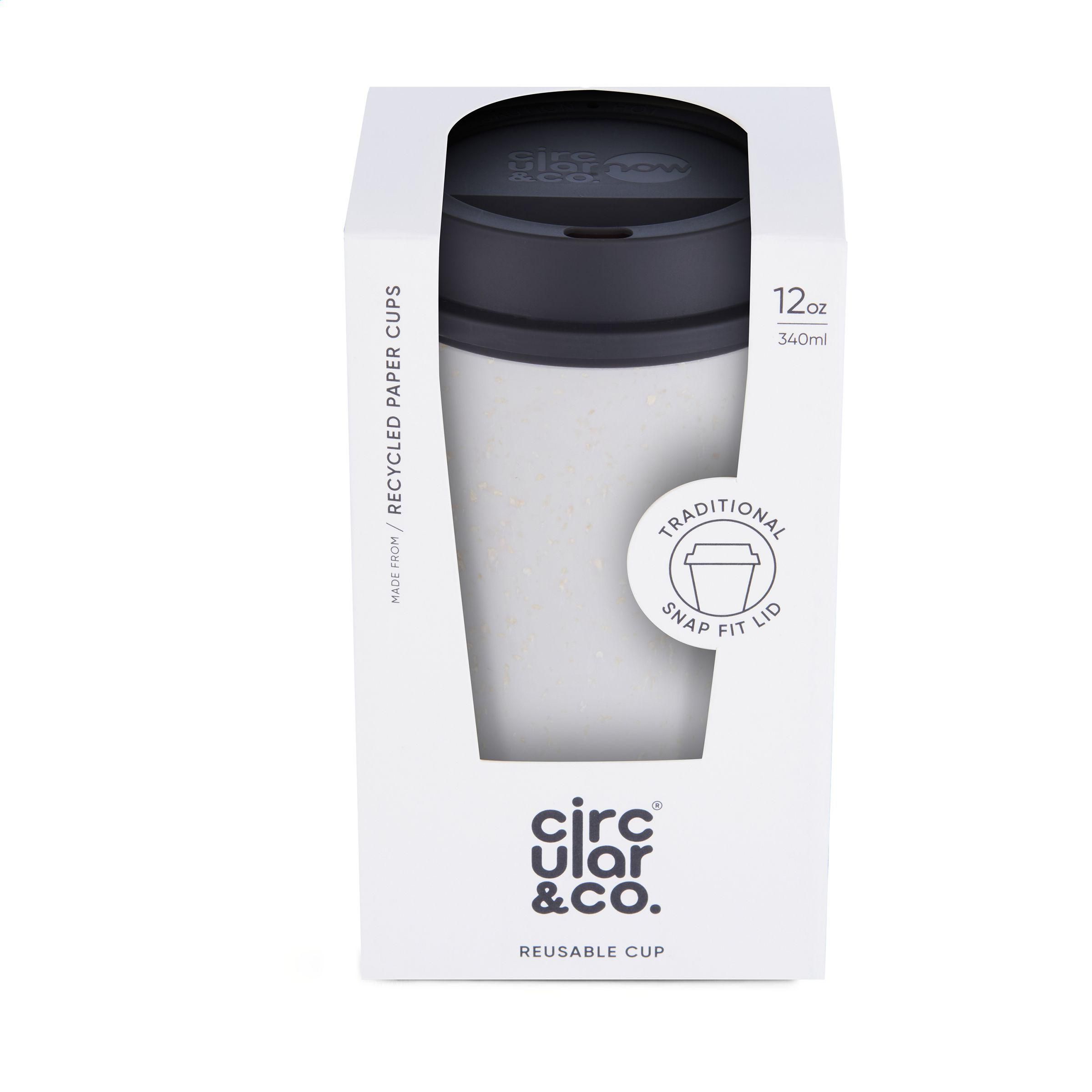 Vue 3 de Circular&Co Recycled Now Cup Black Lid 340 ml mug