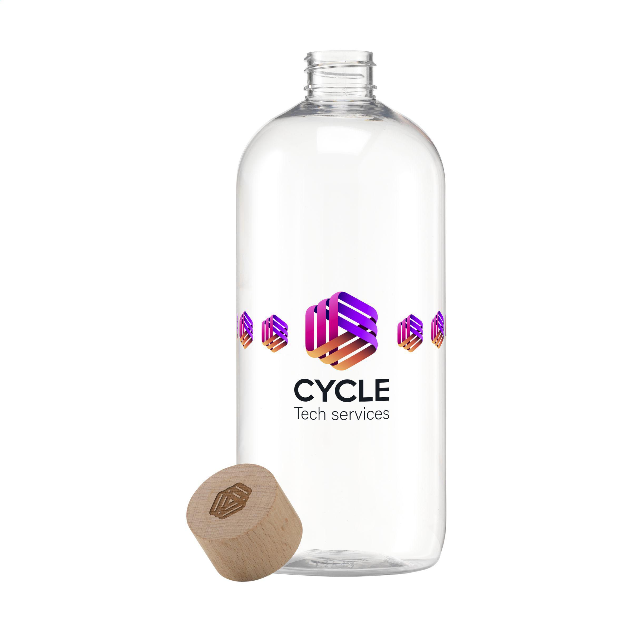 Vue 2 de RPET Beech Bottle 750 ml bouteille