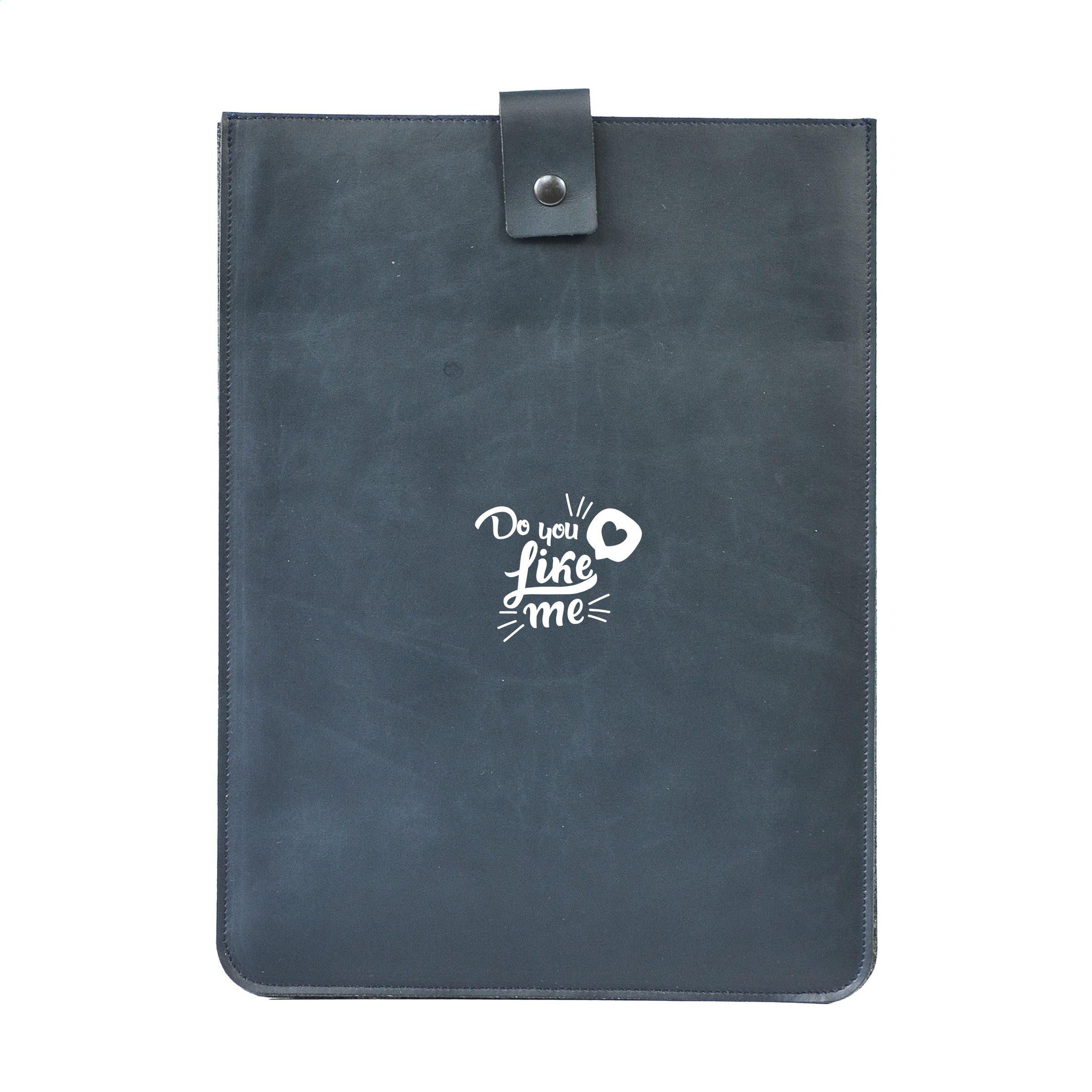 Vue 2 de Recycled Leather Laptop Sleeve 16"