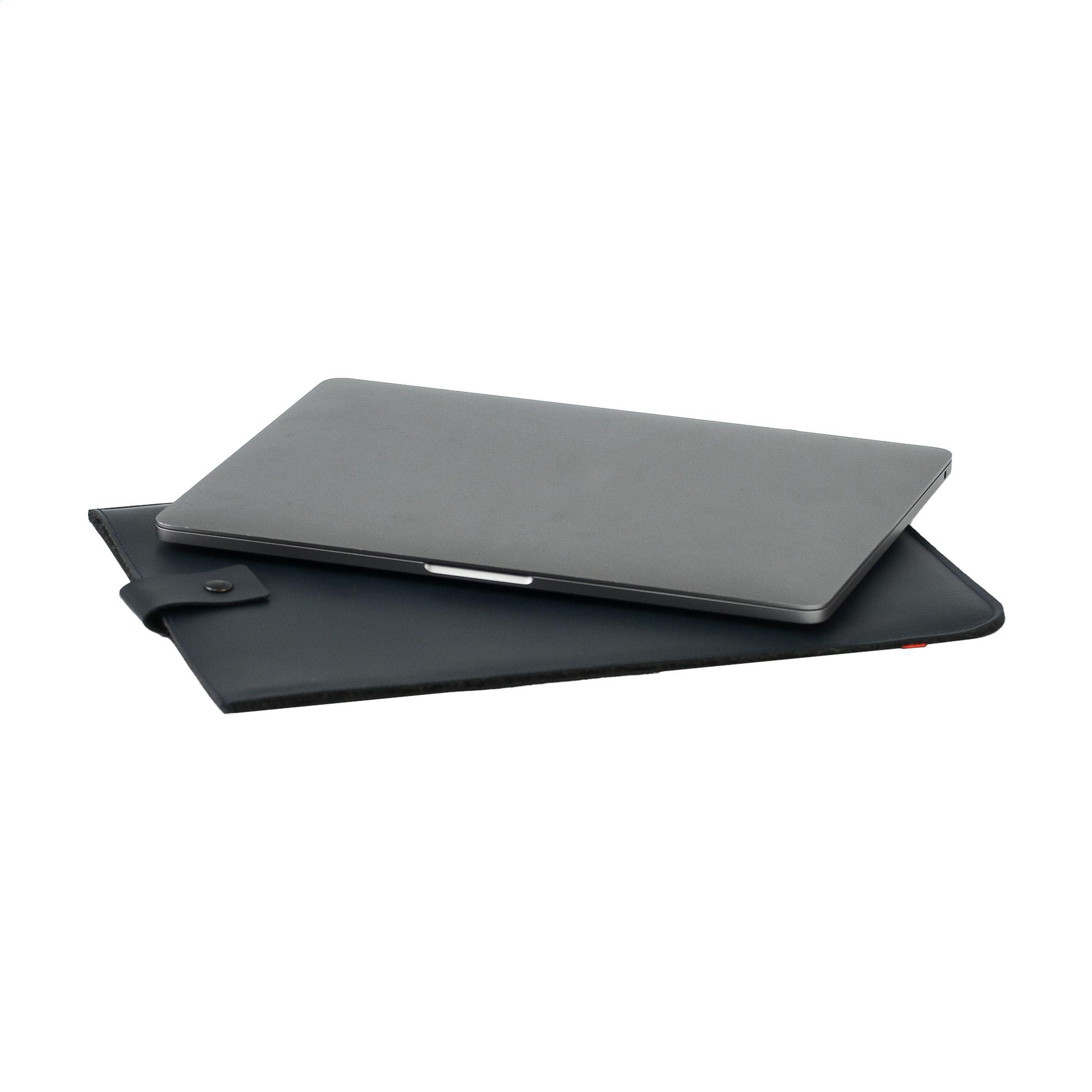 Vue 4 de Recycled Leather Laptop Sleeve 16"