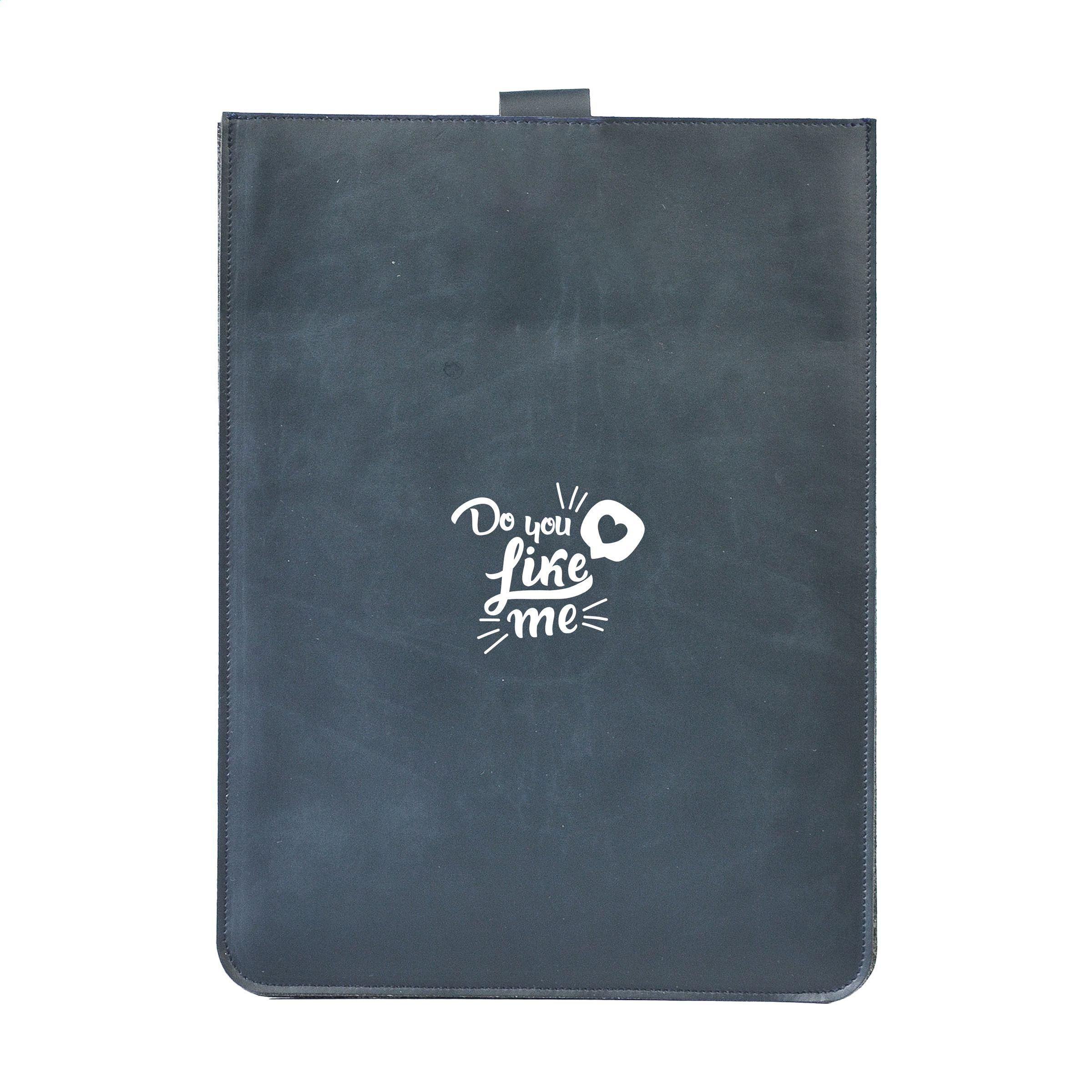 Vue 2 de Recycled Leather Laptop Sleeve 14"