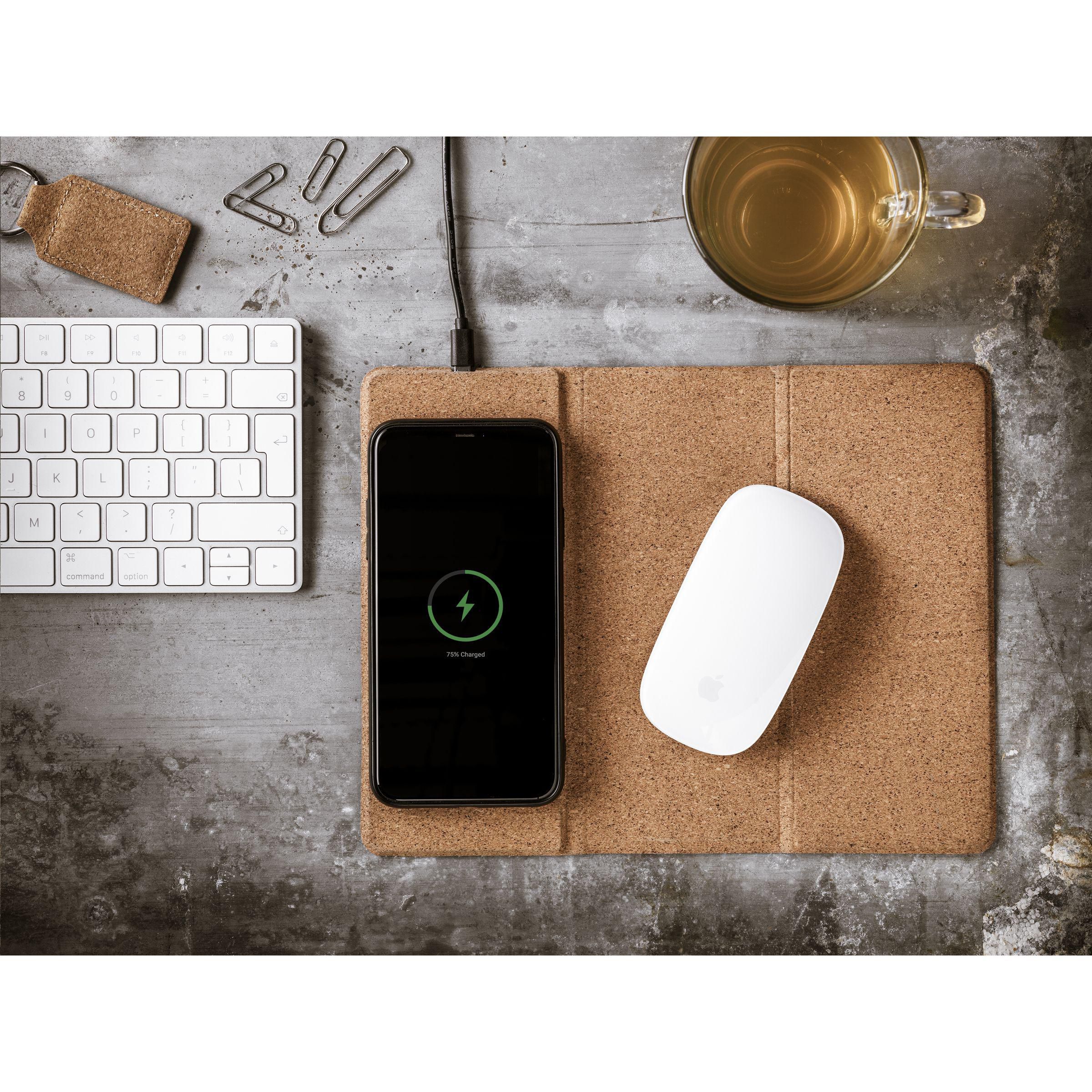 Vue 10 de Cork Wireless Charging Mousepad tapis de souris