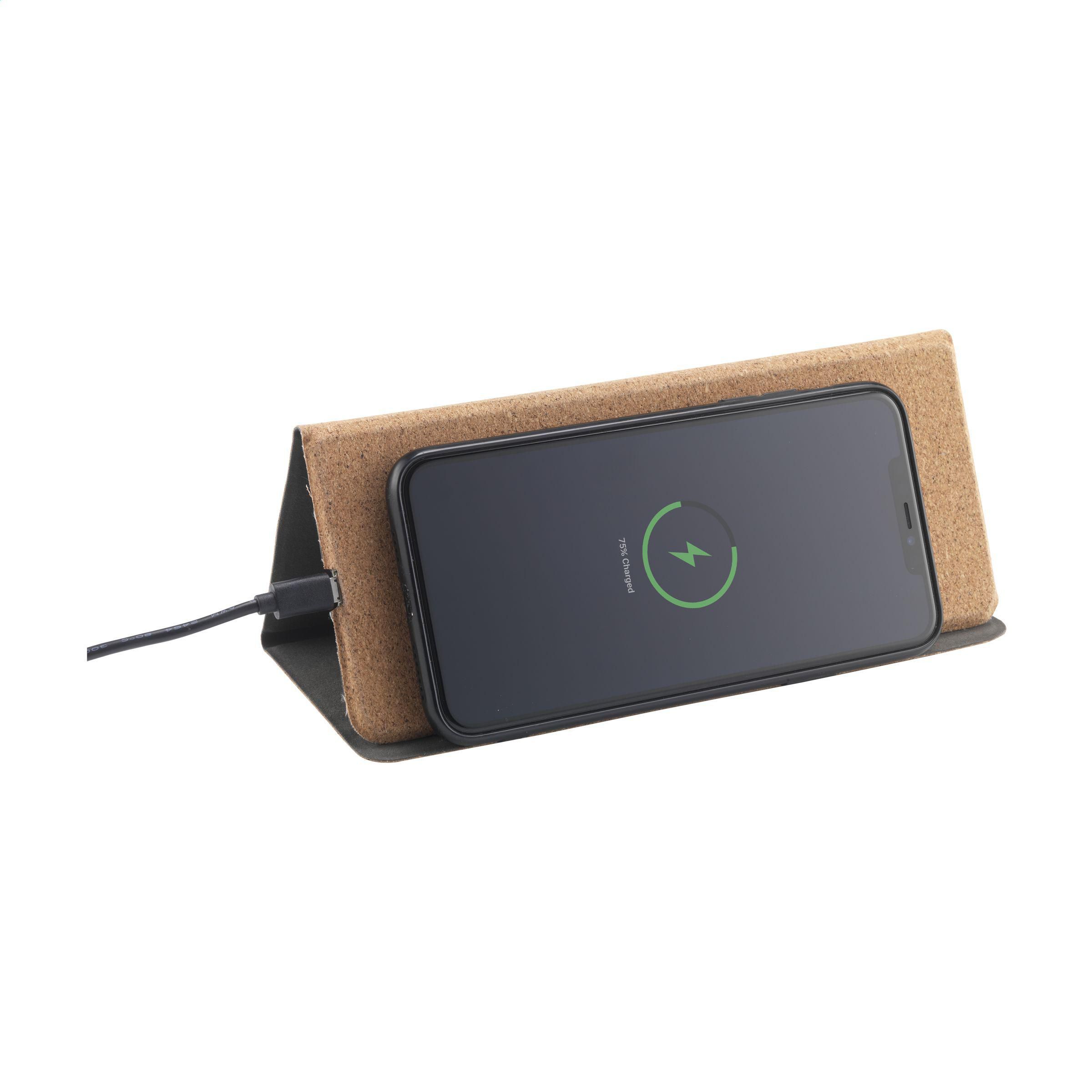 Vue 2 de Cork Wireless Charging Mousepad tapis de souris