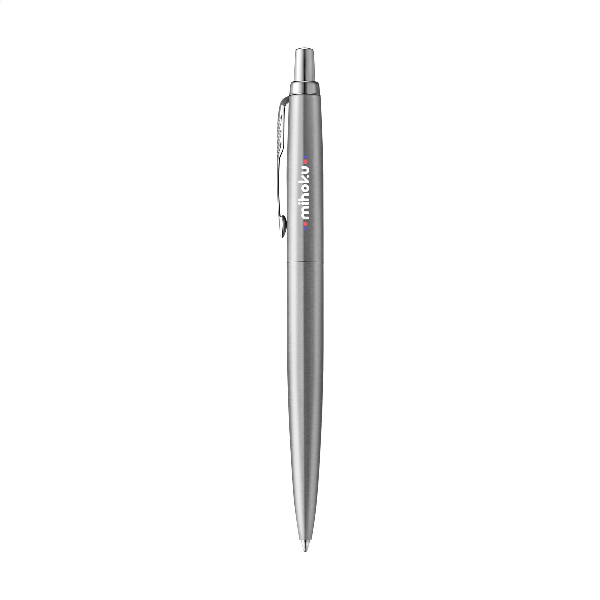 Vue 3 de Parker Jotter XL Grey Monochrome Stylo à bille - bleu