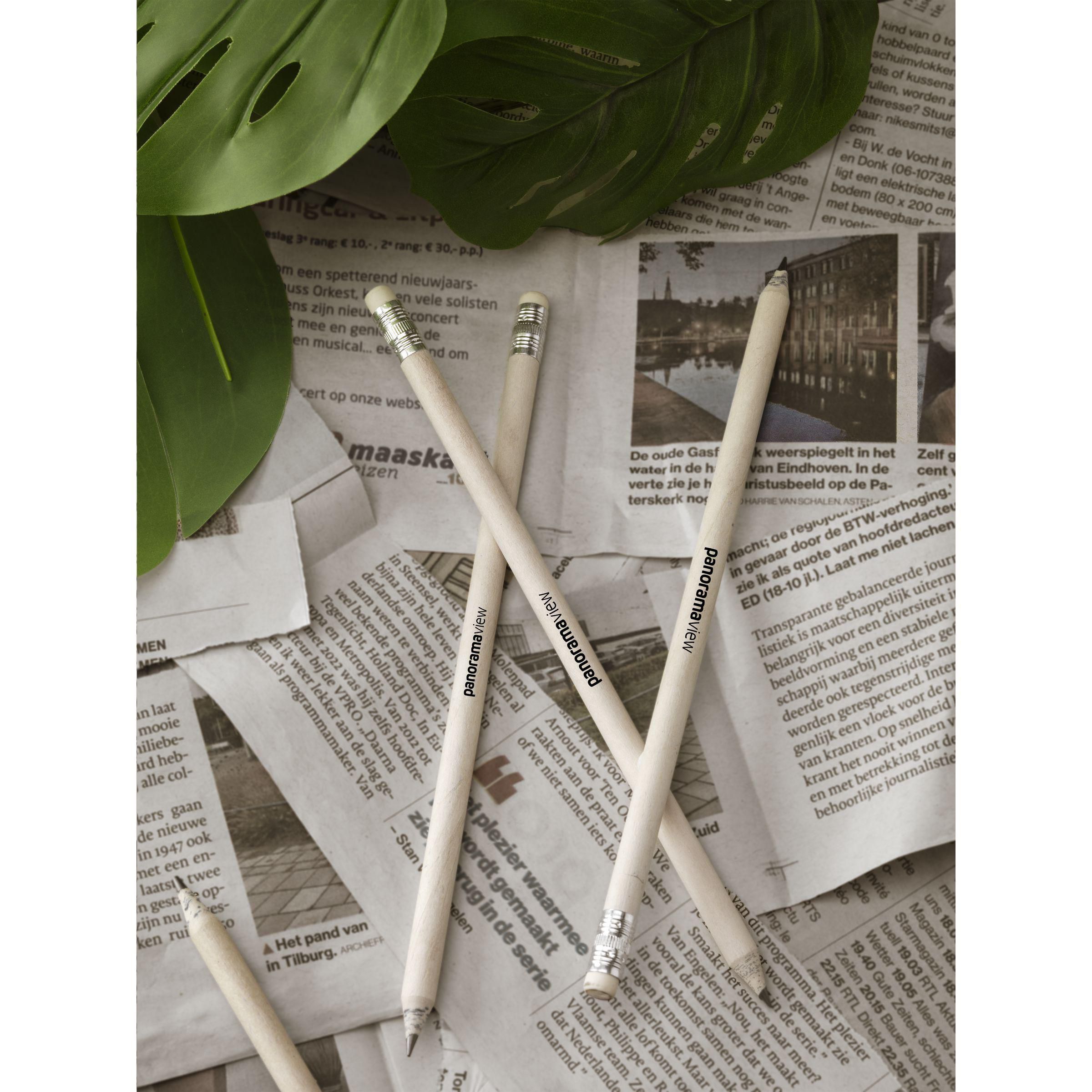 Vue 2 de Recycled Newspaper Pencil crayon