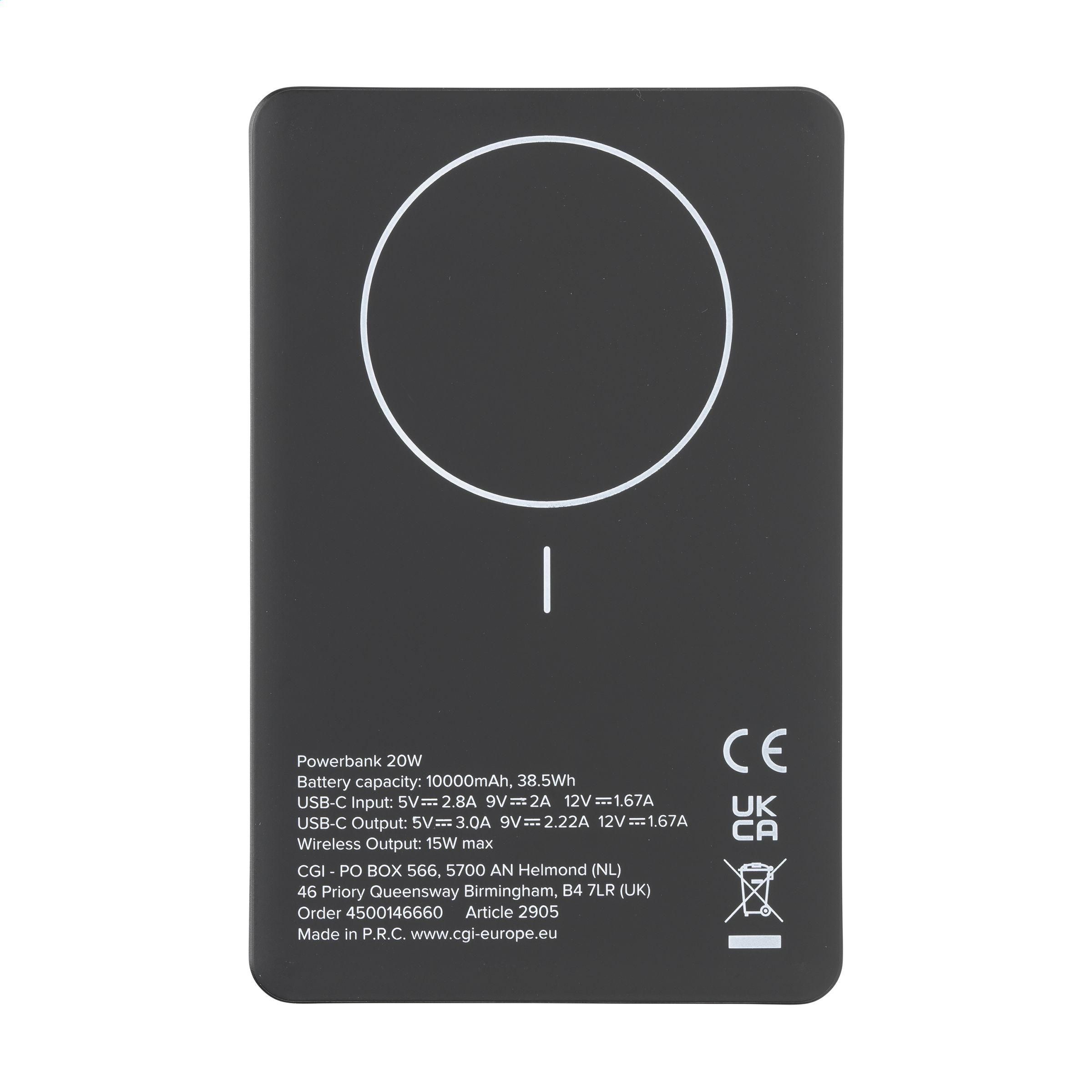 Vue 15 de Wireless RCS Recycled Alu Magsafe Powerbank 10000