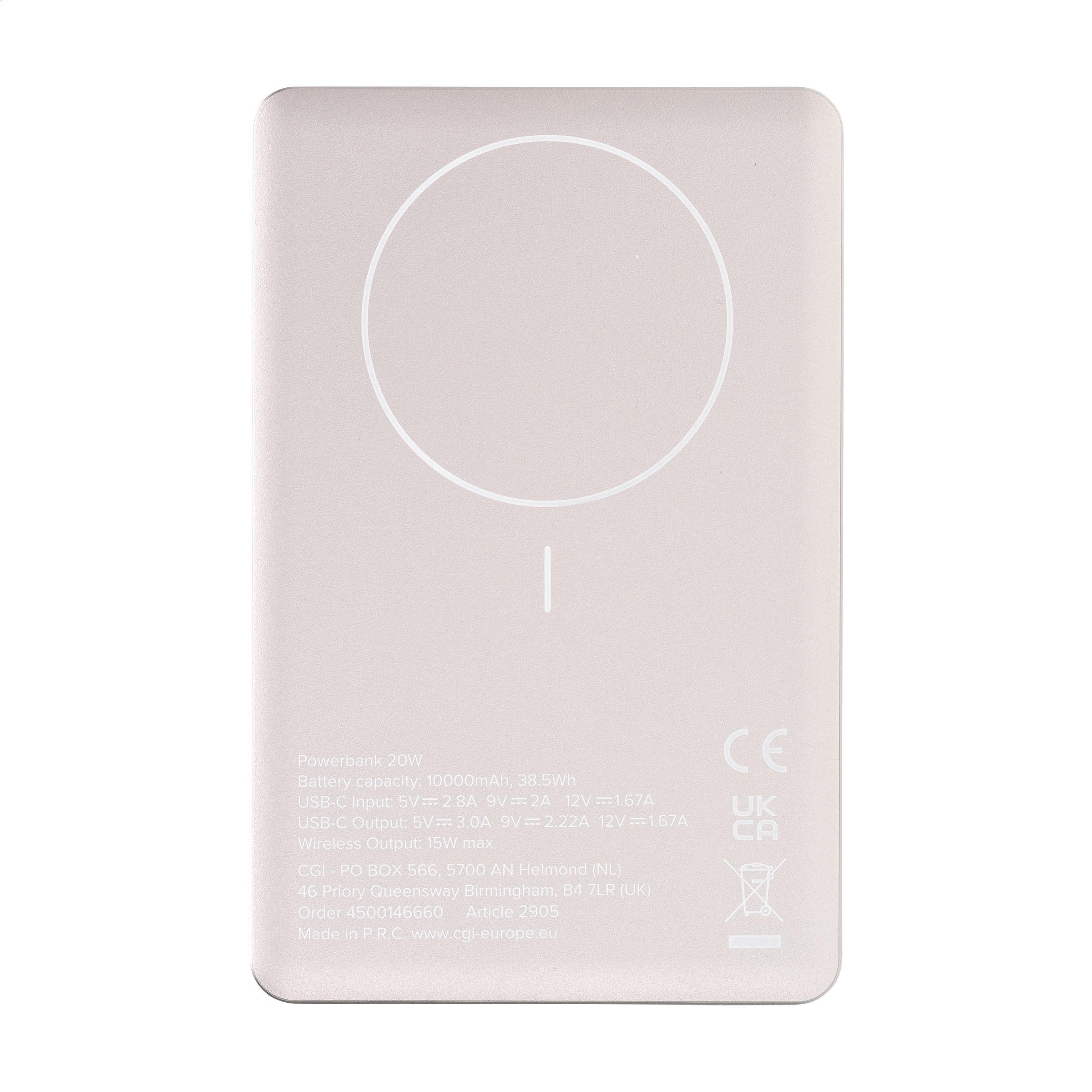 Vue 7 de Wireless RCS Recycled Alu Magsafe Powerbank 10000