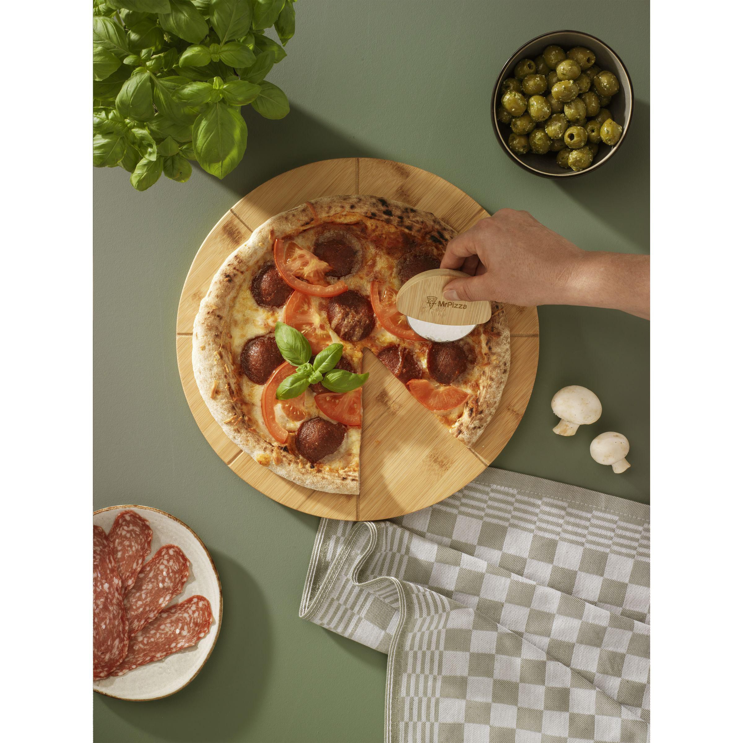 Vue 6 de Cortello Bamboo Pizza Cutter couteau à pizza