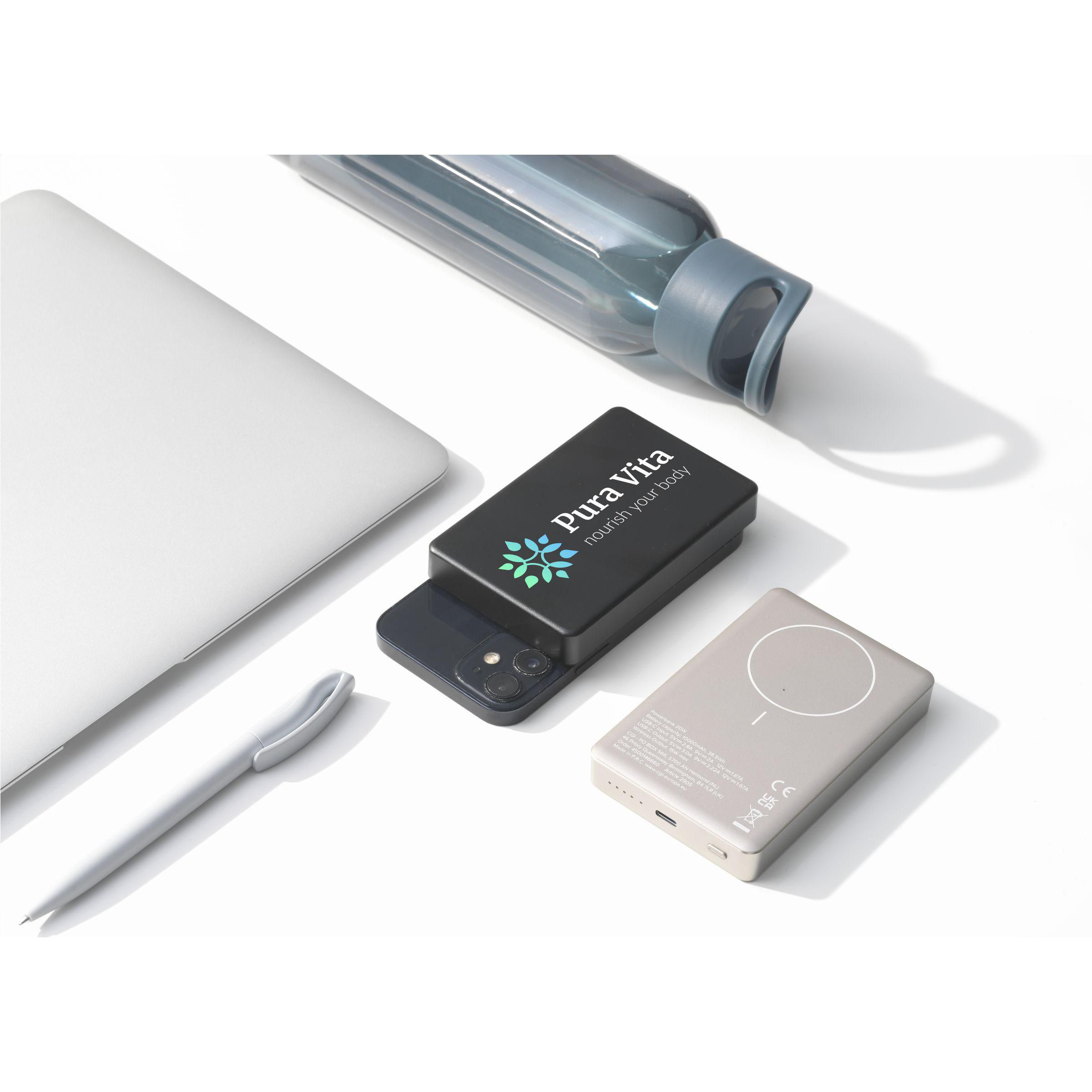 Vue 16 de Wireless RCS Recycled Alu Magsafe Powerbank 10000